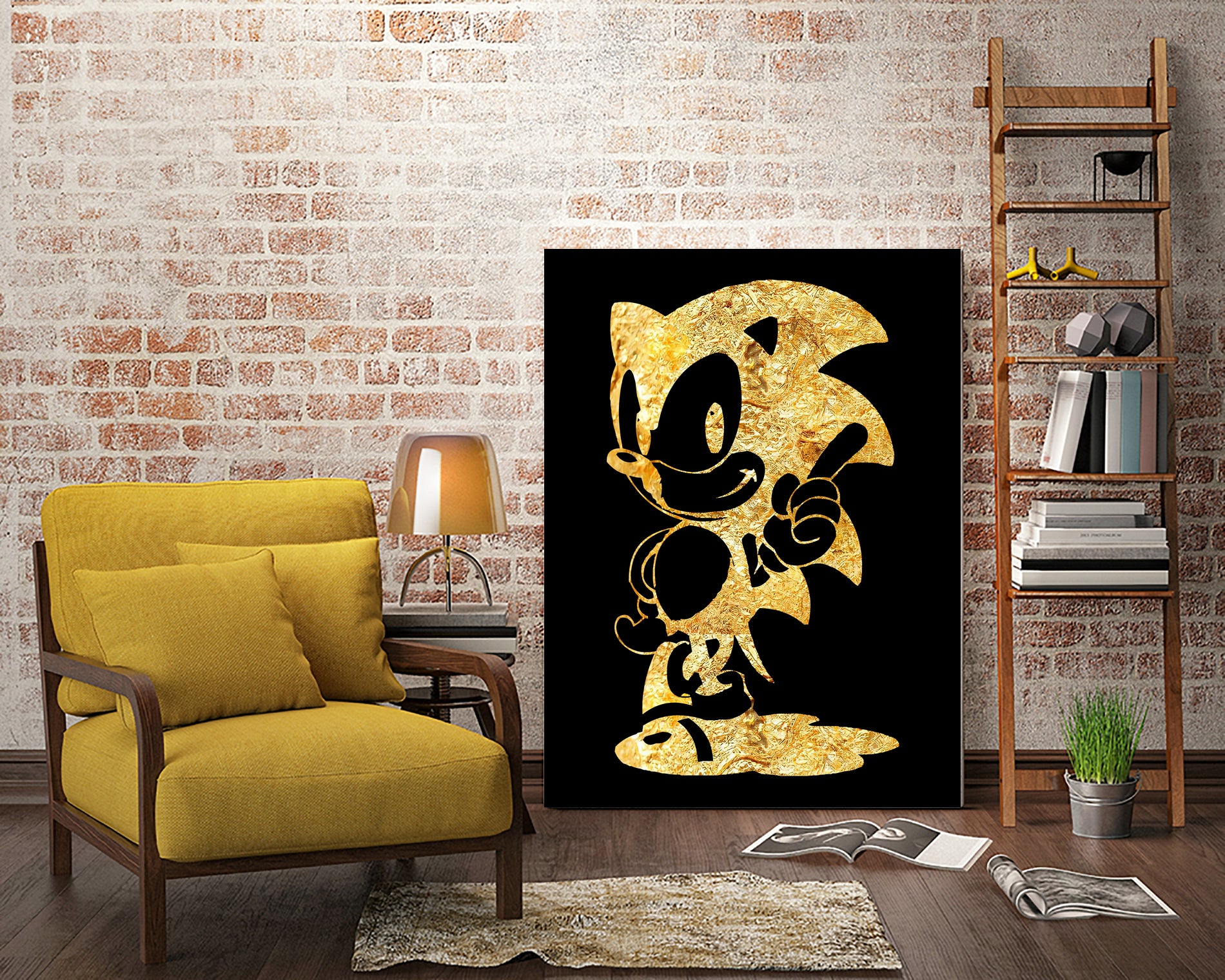golden sonic by erjas saga on GIANT ART - black digital painting