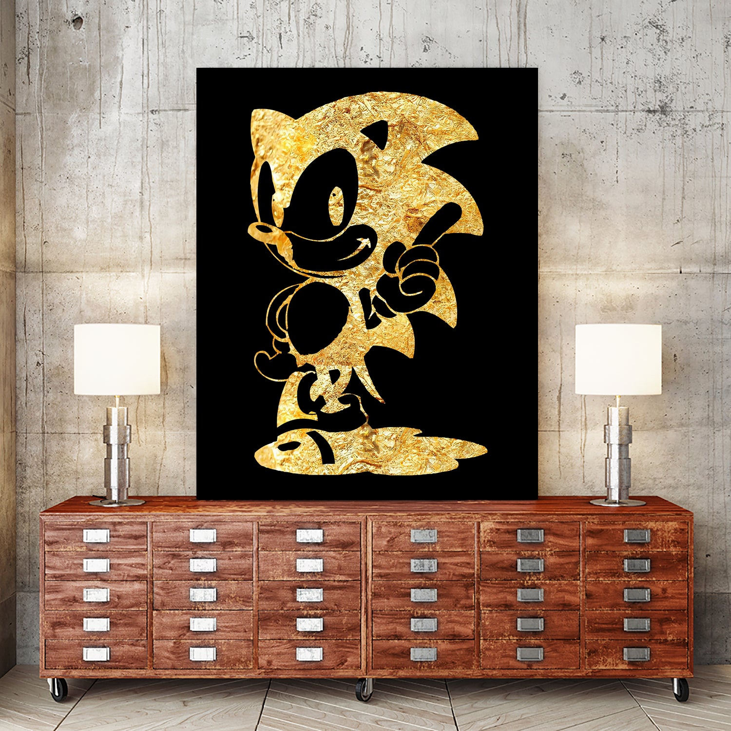 golden sonic by erjas saga on GIANT ART - black digital painting