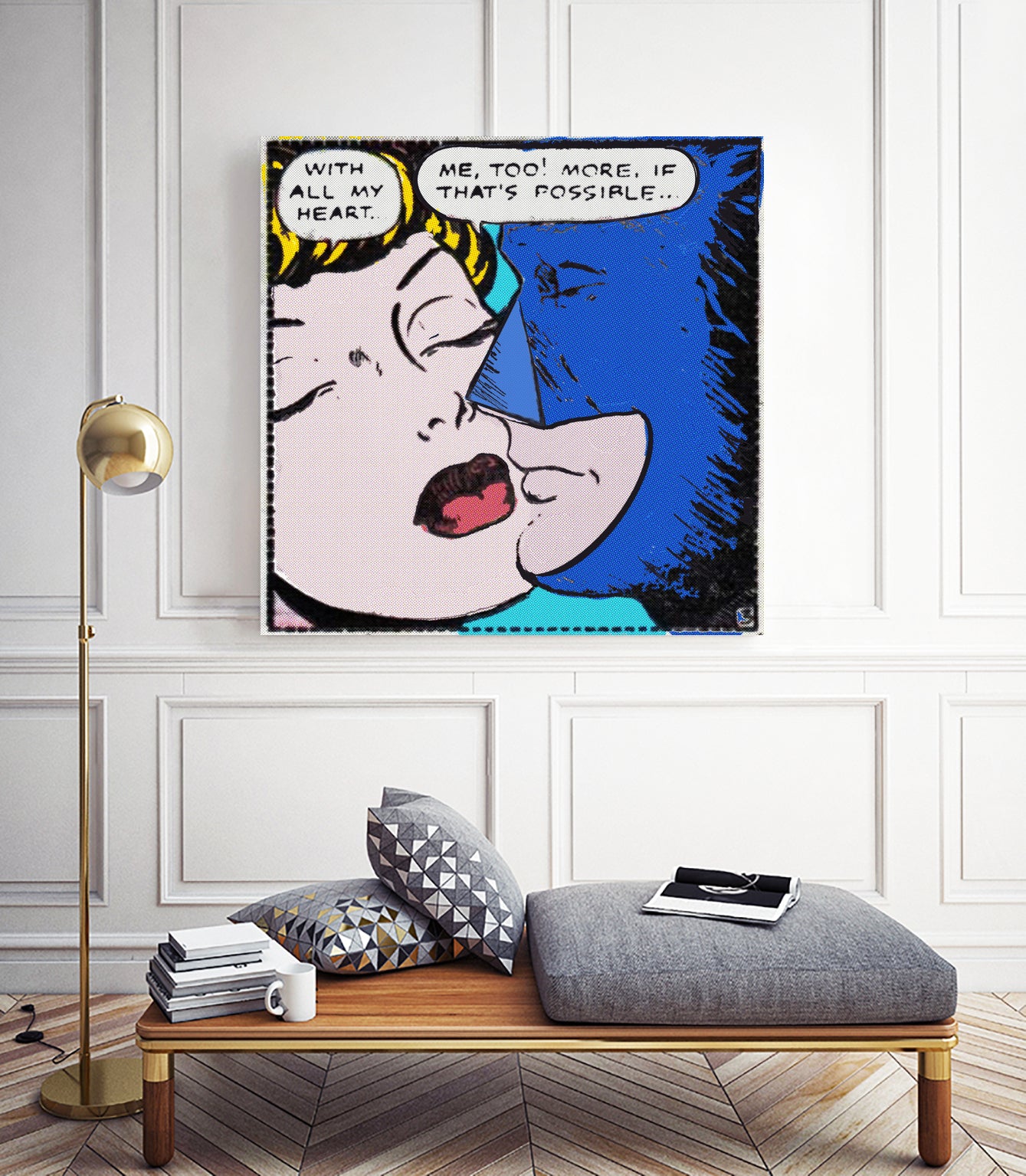 Super Hero Romance by TULIO ALMEIDA on GIANT ART - blue digital drawing