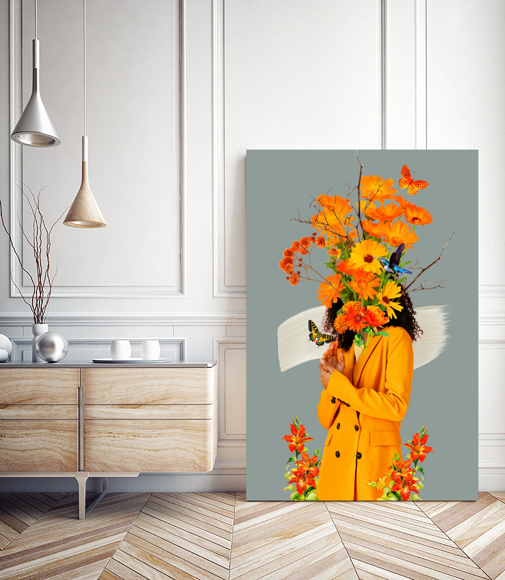 woman bloom collage by edson ramos on GIANT ART - gray photo manipulation