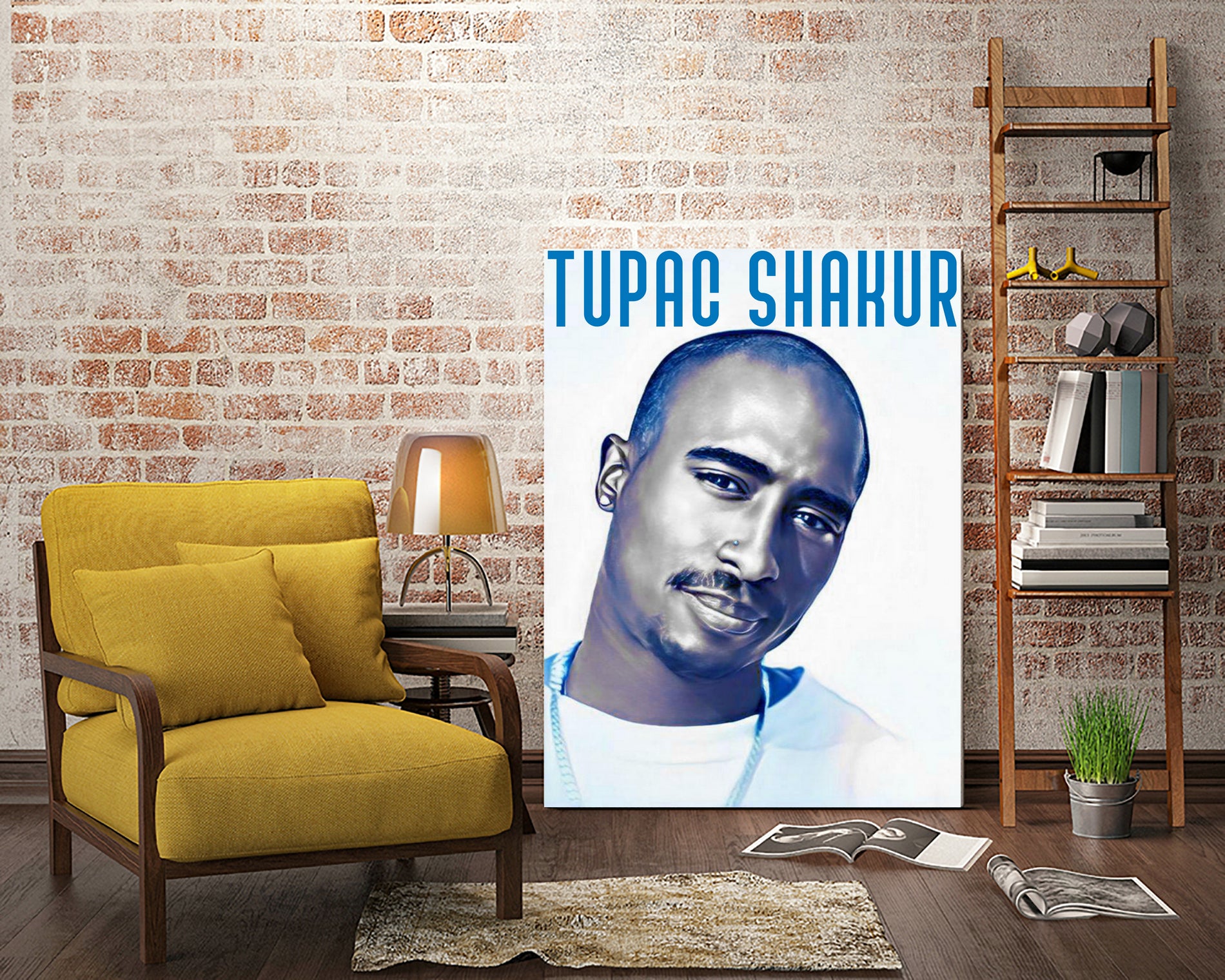 Tupac Shakur by Sergej Midas on GIANT ART - white digital drawing