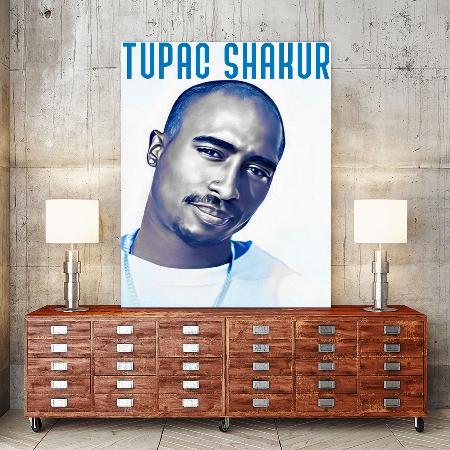 Tupac Shakur by Sergej Midas on GIANT ART - white digital drawing