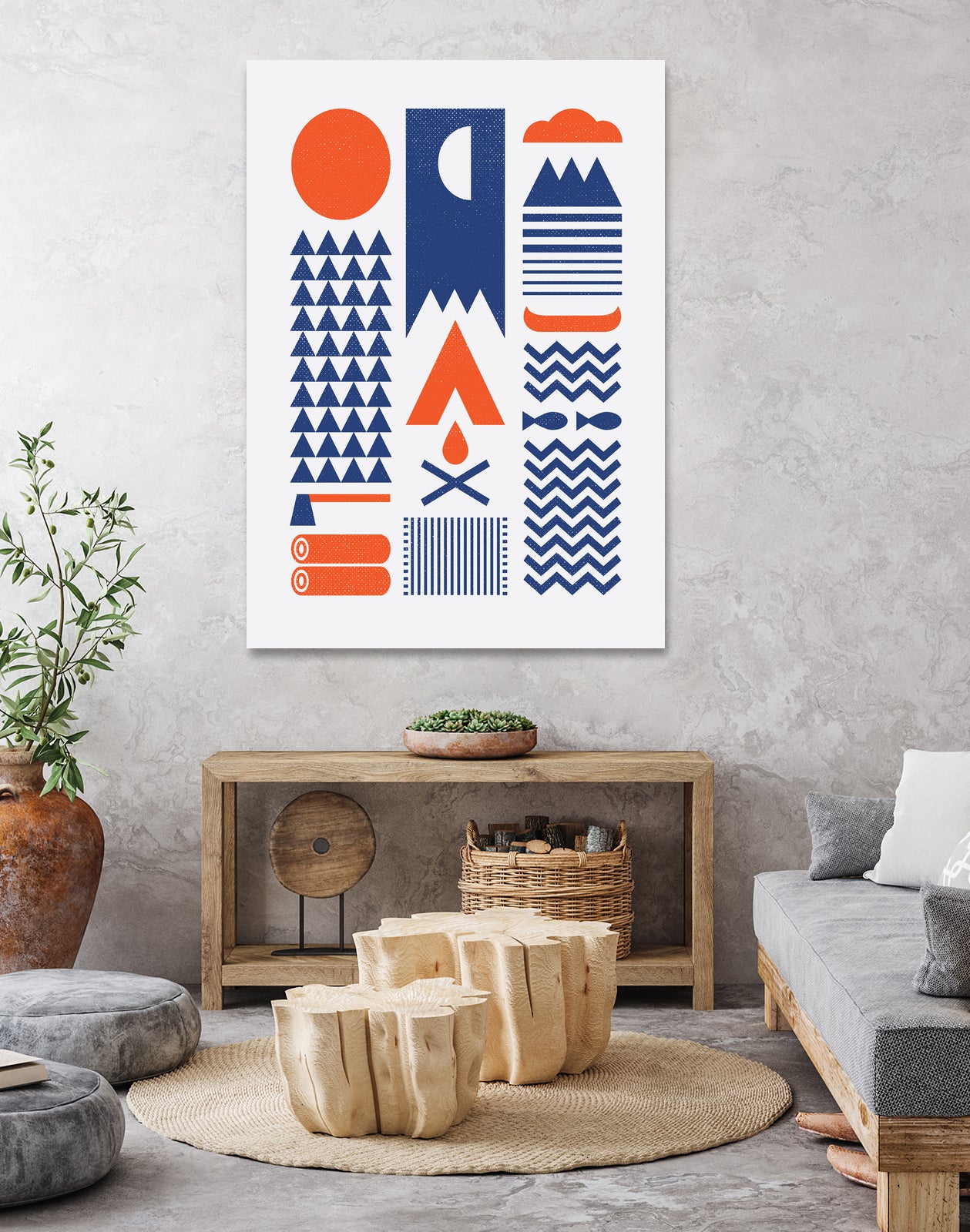 Simplify by Rick Crane on GIANT ART - blue vector illustration