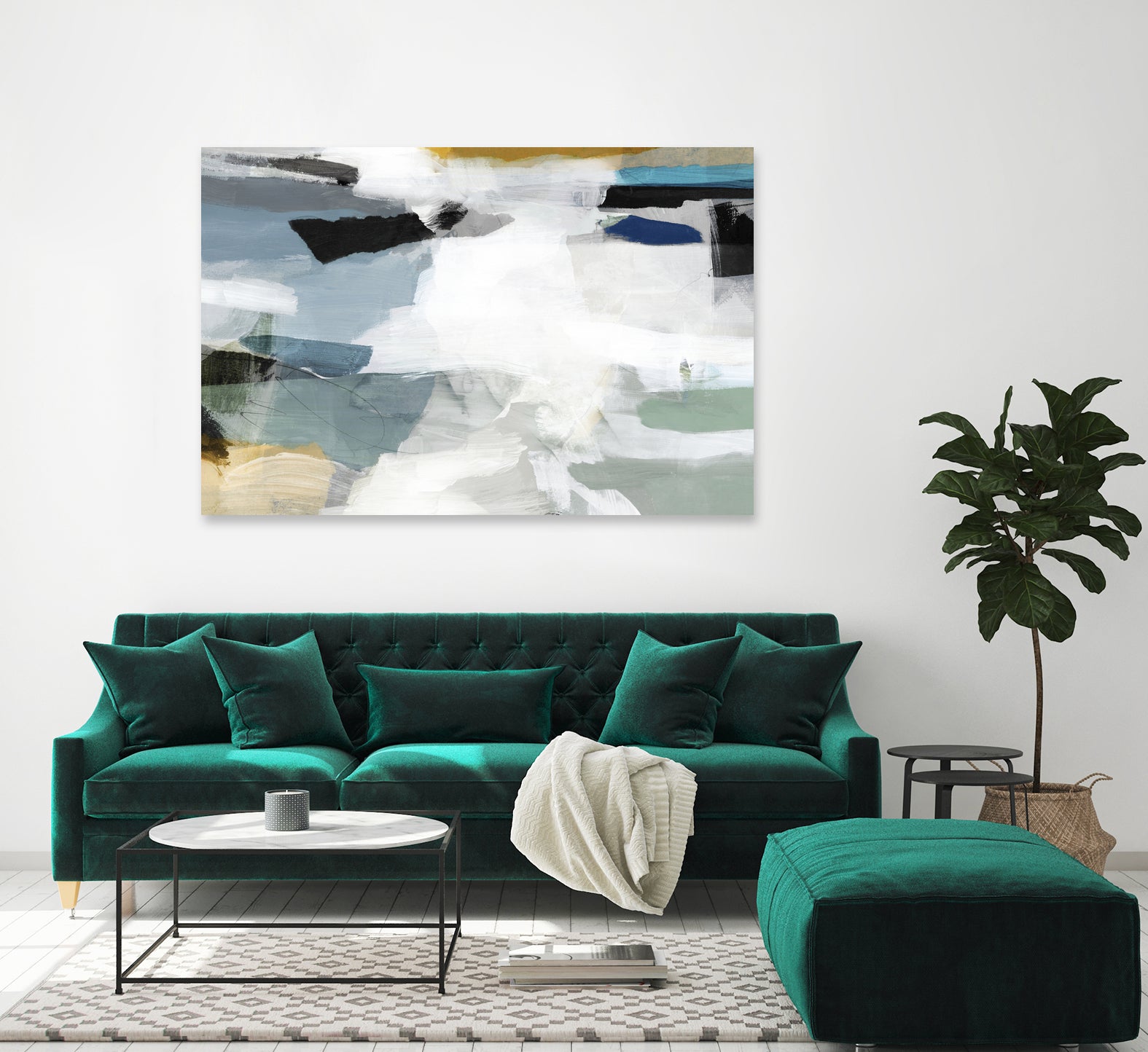 Brush Formation II by Pi Studio on GIANT ART - blue mixed media