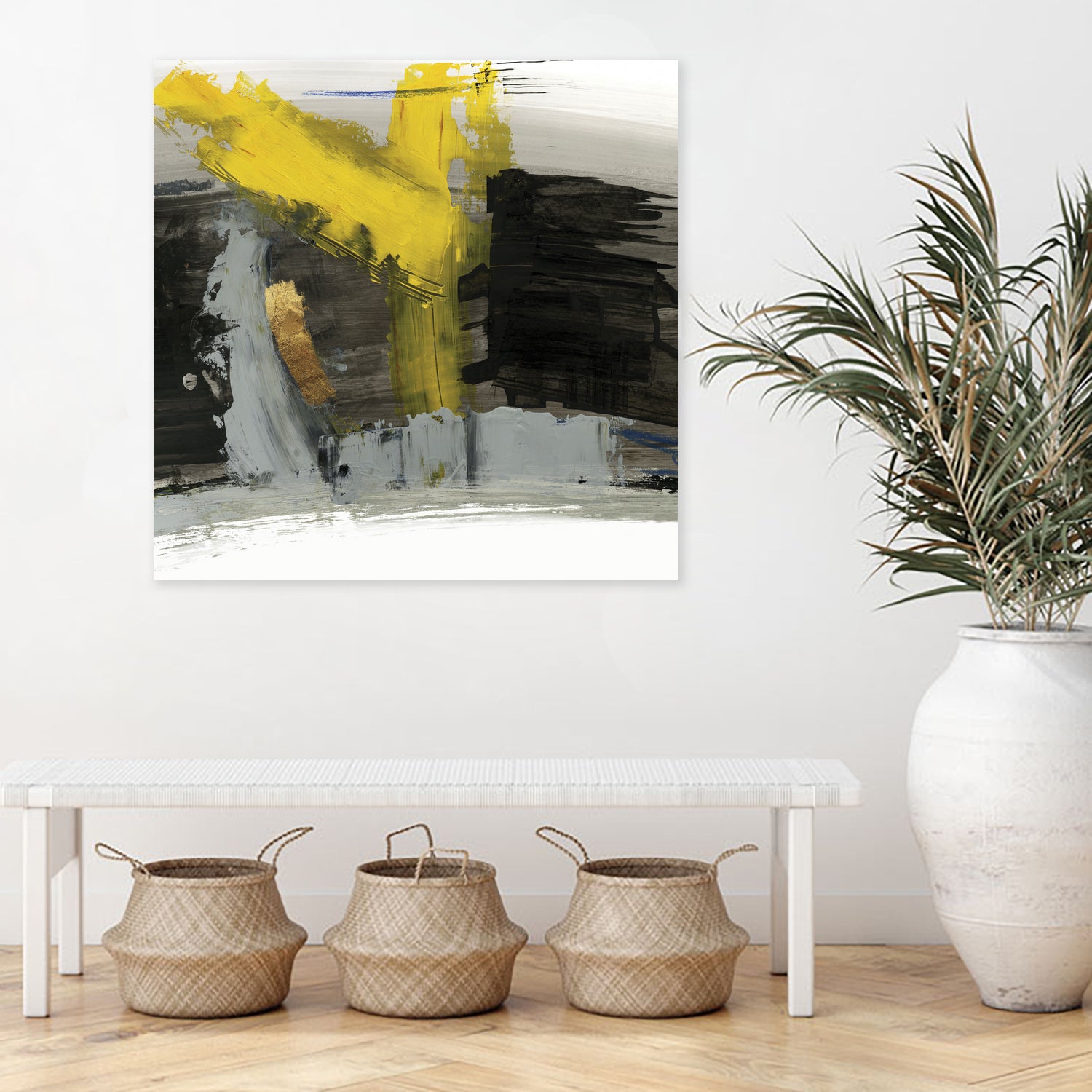 Hive I by Pi Studio on GIANT ART - yellow mixed media