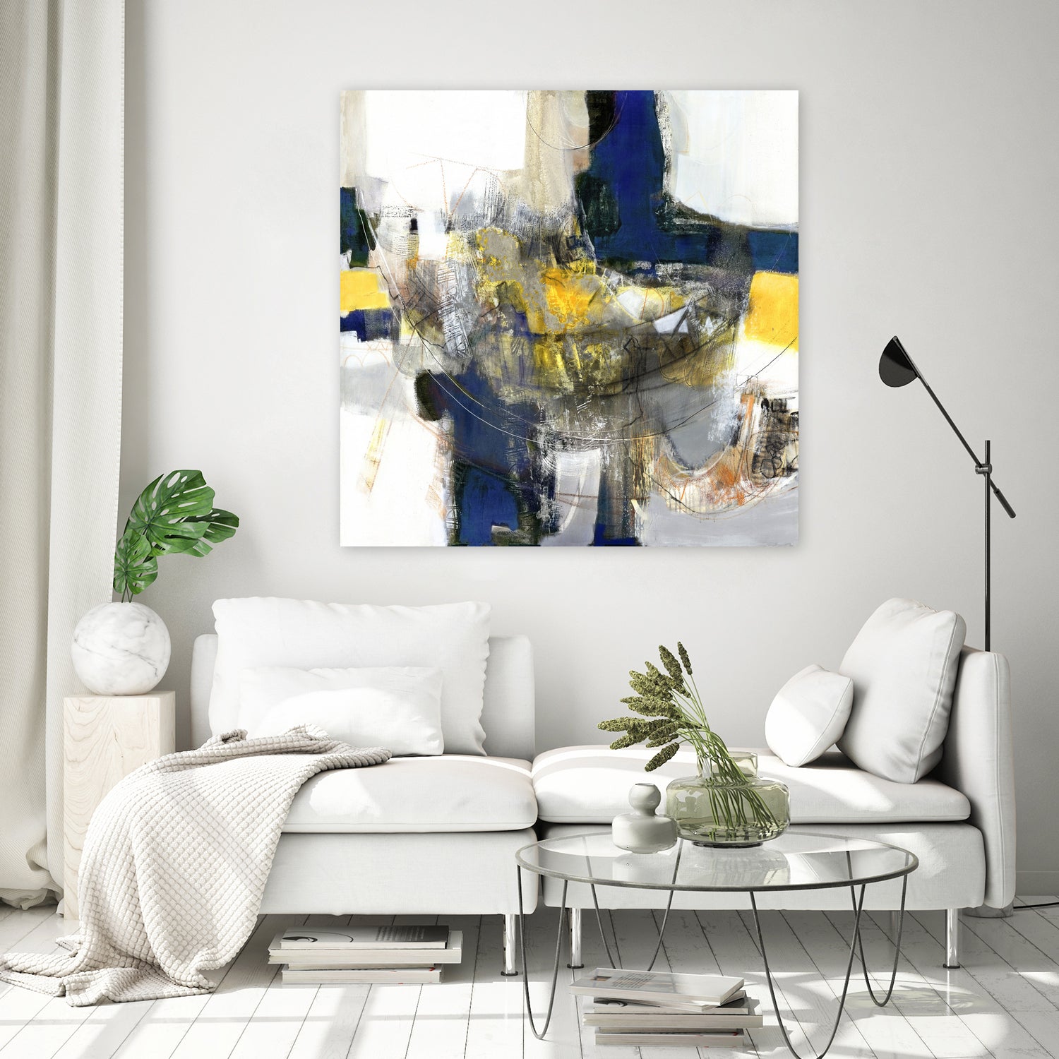 Round Trip I by Pi Studio on GIANT ART - yellow mixed media