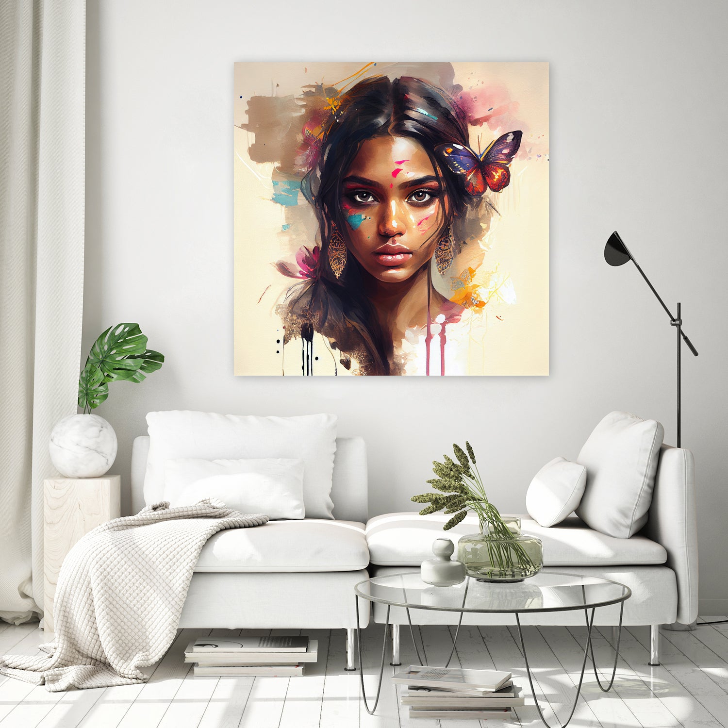 Watercolor Hindu Woman #1 by Isabel Cerdá Muñoz on GIANT ART - brown digital painting