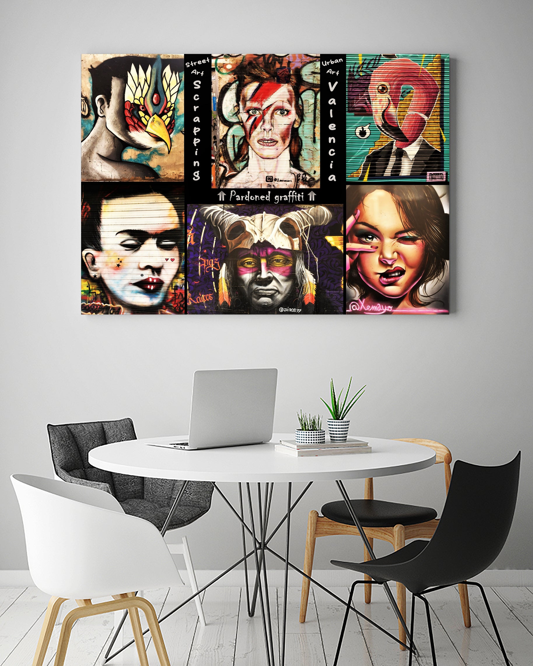 Street Art Scrapping VALENCIA "pardoned graffiti" by Bernat Sendra on GIANT ART - yellow photo illustration