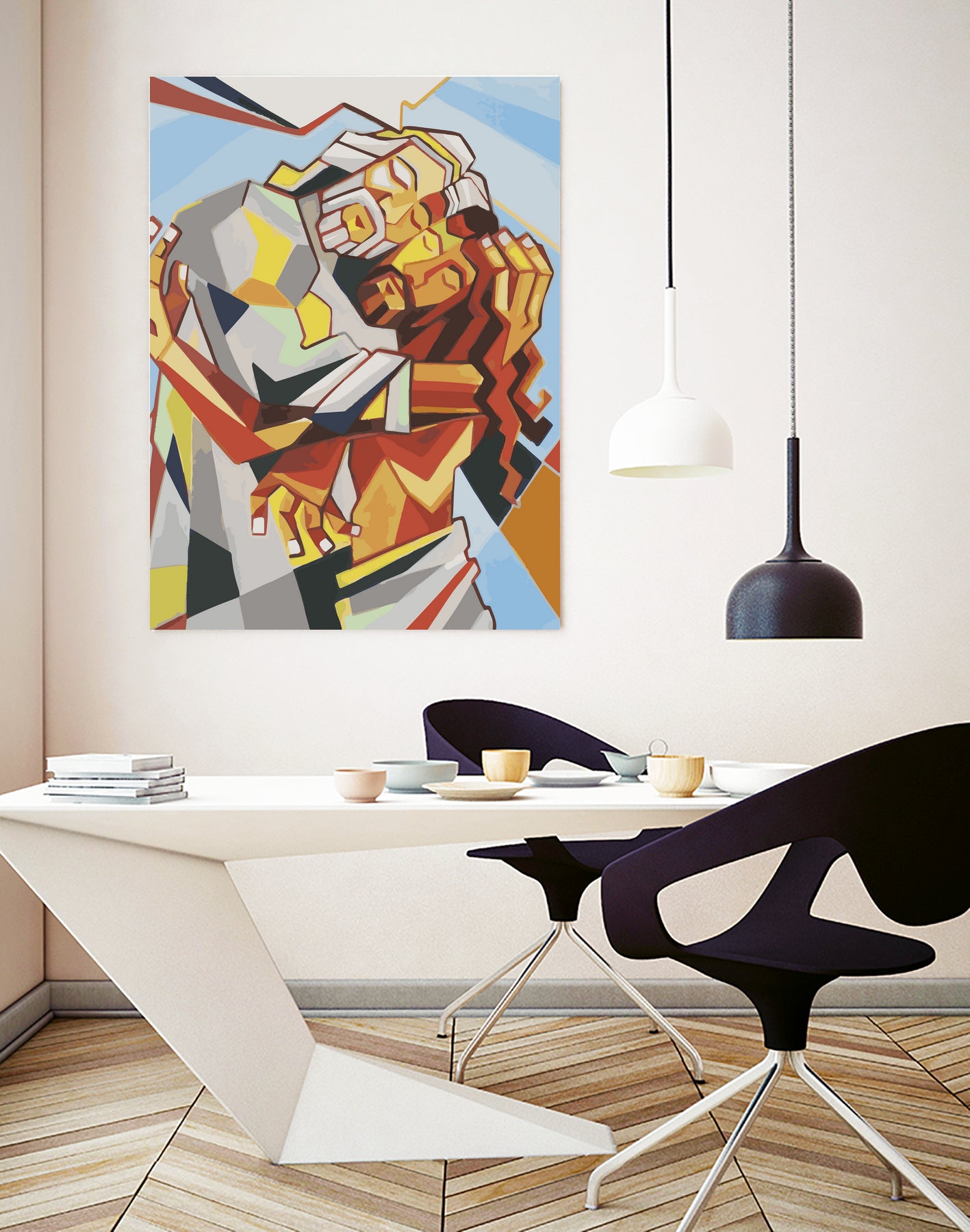 Holy Trinity illustration by Bernardo Ramonfaur on GIANT ART - blue digital painting