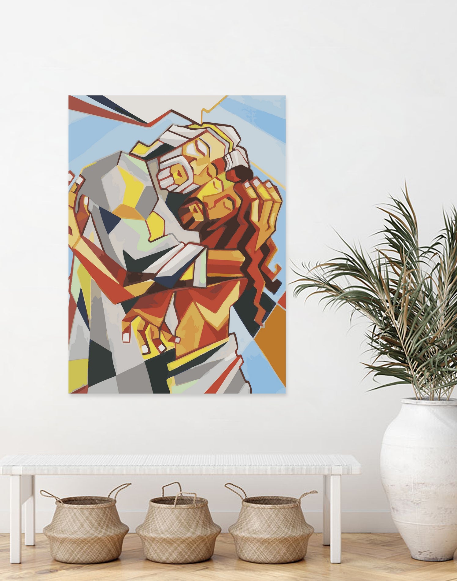 Holy Trinity illustration by Bernardo Ramonfaur on GIANT ART - blue digital painting