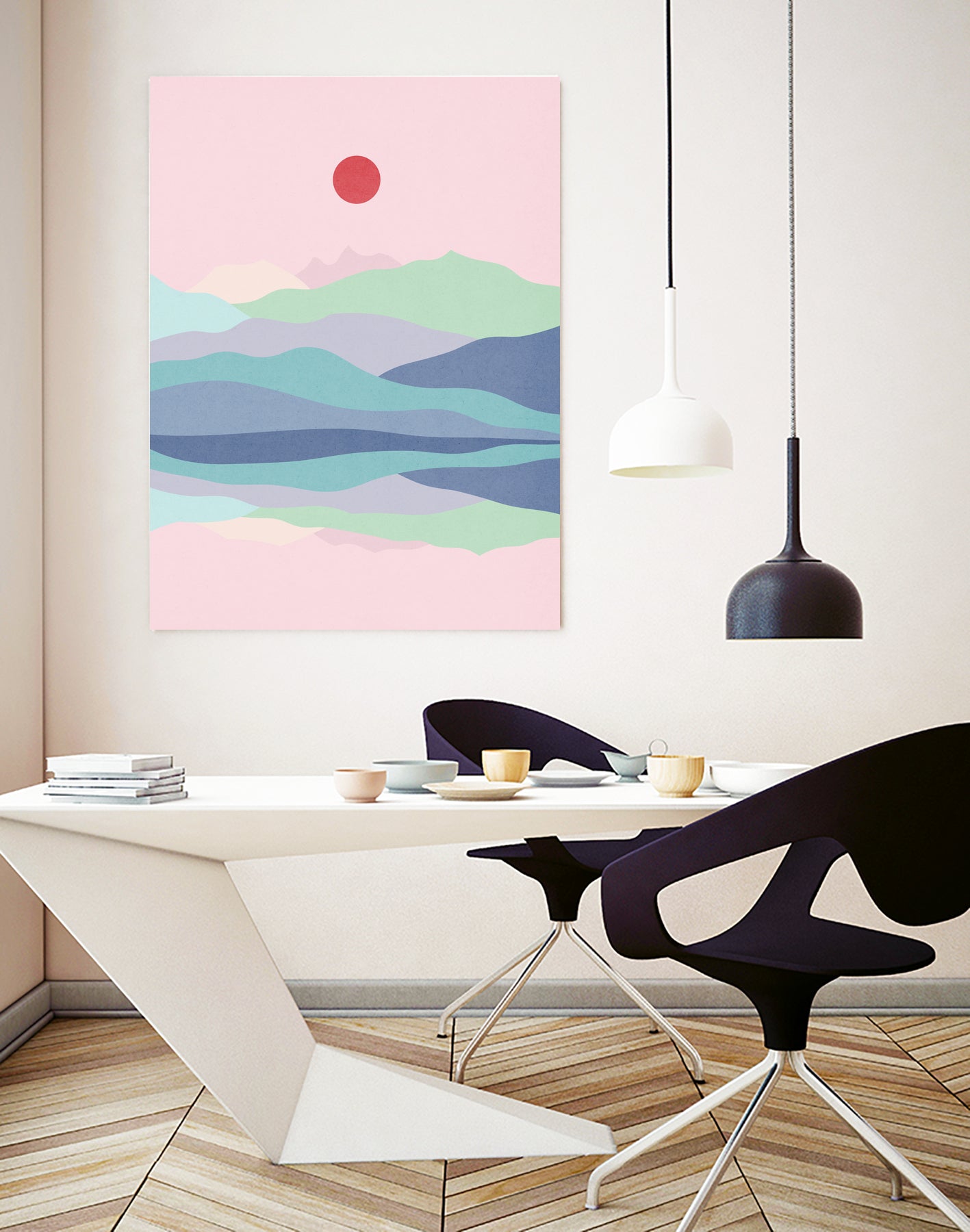 Watercolor landscape 3 by Vitor Costa on GIANT ART - blue digital painting