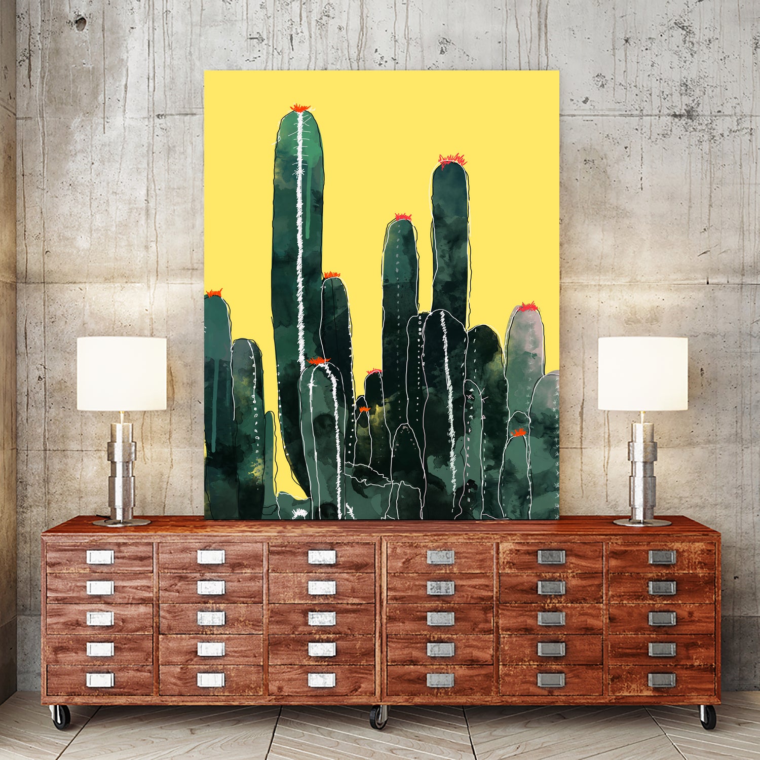 Cactus by Ümmühan Türk on GIANT ART - green digital painting