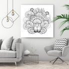 black&white zen-like composition by Galyna Novykova on GIANT ART - white digital drawing