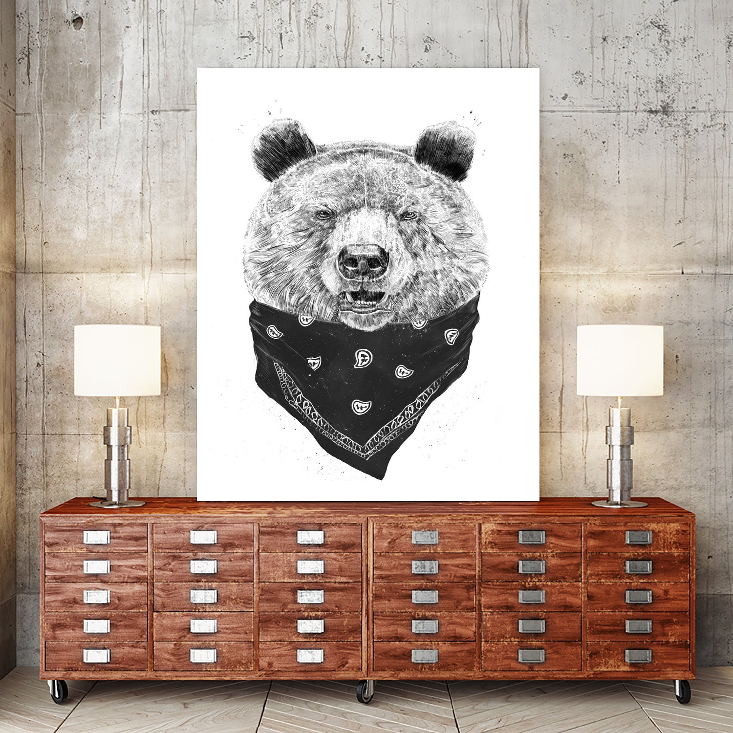 Wild bear by Solti Balázs on GIANT ART - white digital drawing