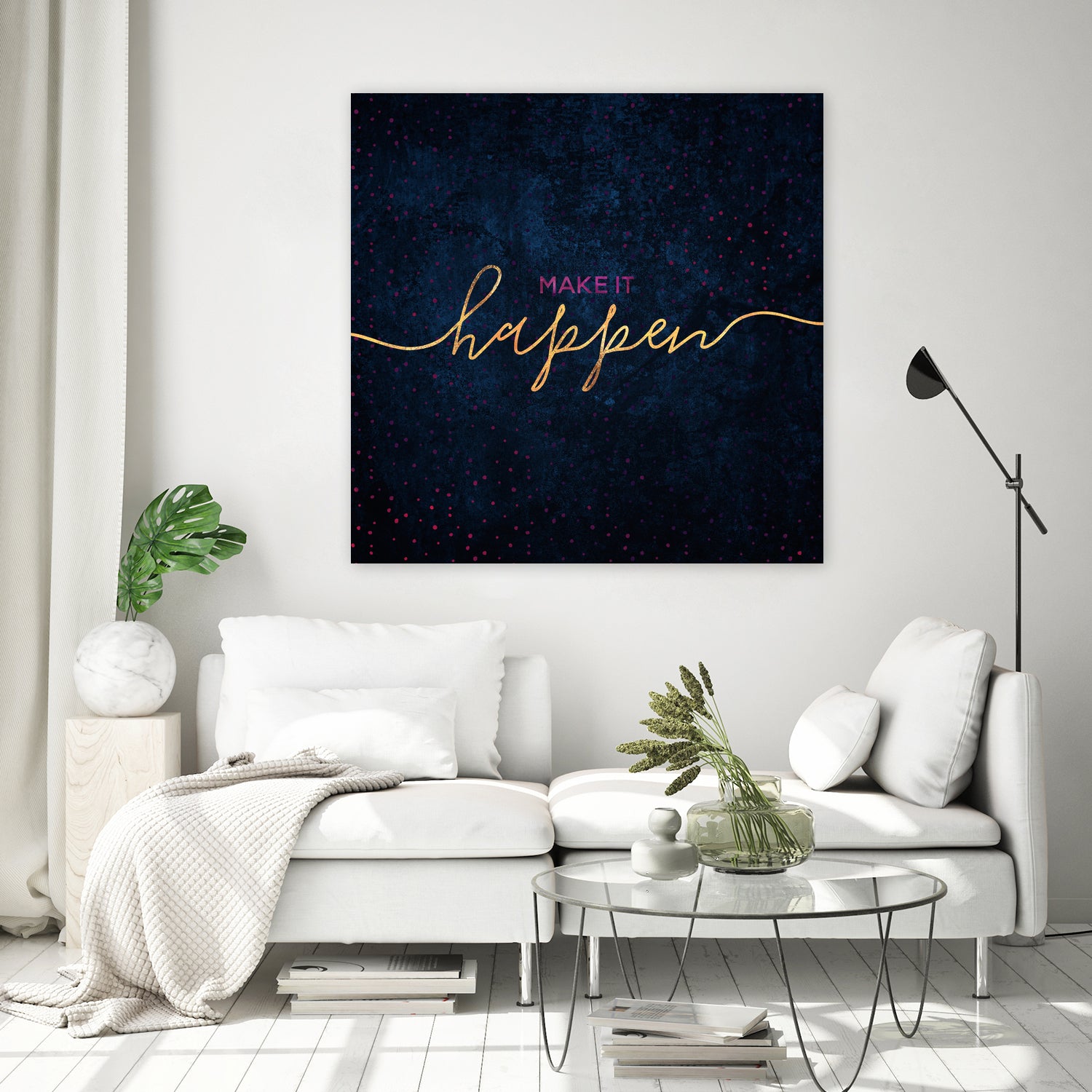 Make it happen / 2 by Elisabeth Fredriksson on GIANT ART - blue typography