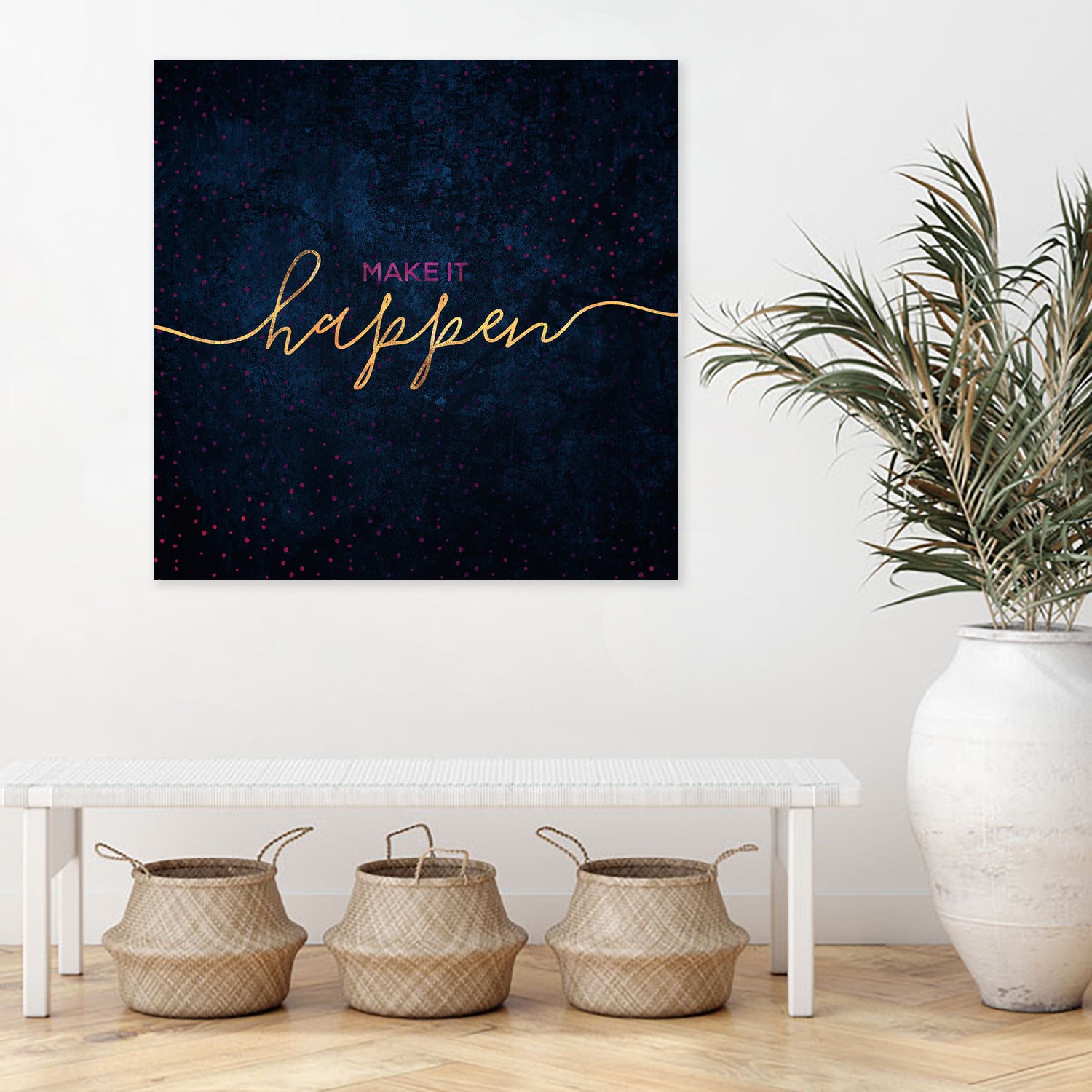 Make it happen / 2 by Elisabeth Fredriksson on GIANT ART - blue typography