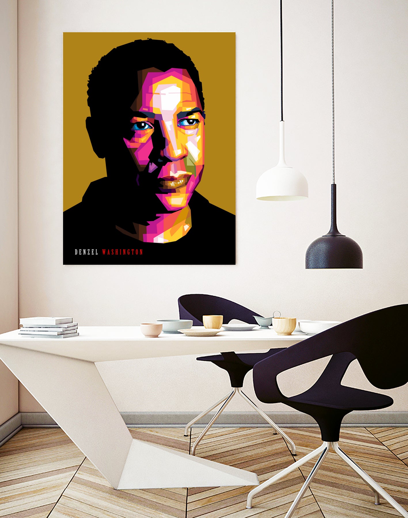 Denzel Washington by Sherlock Wijaya on GIANT ART - white photo illustration