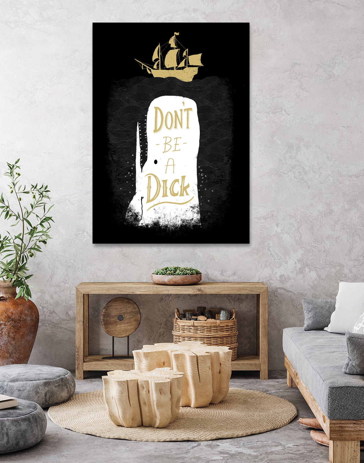 Don't Be A Dick by Michael Buxton on GIANT ART - black digital painting