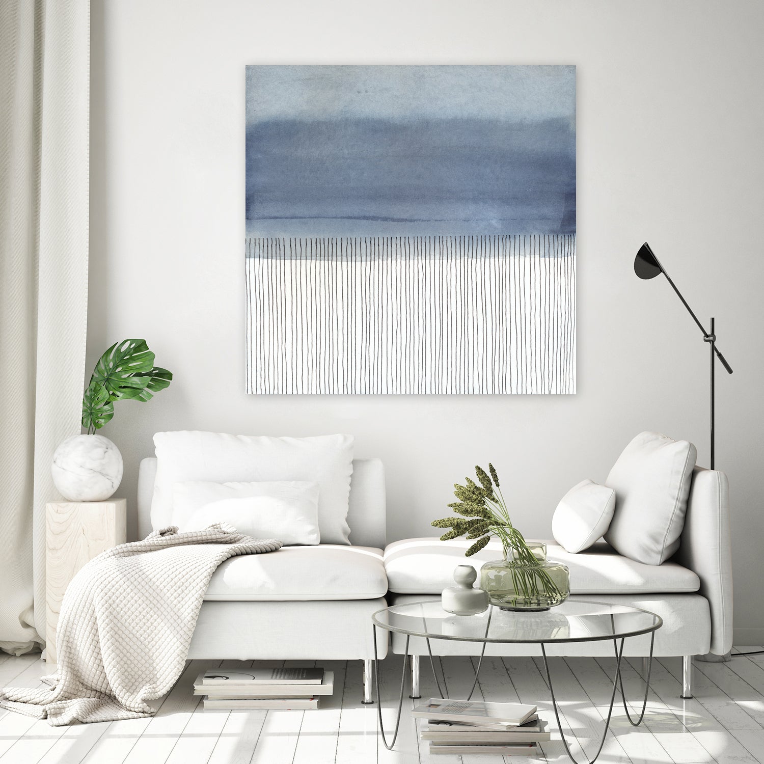 Looks Like Rain by Mariam Cisse on GIANT ART - blue mixed media