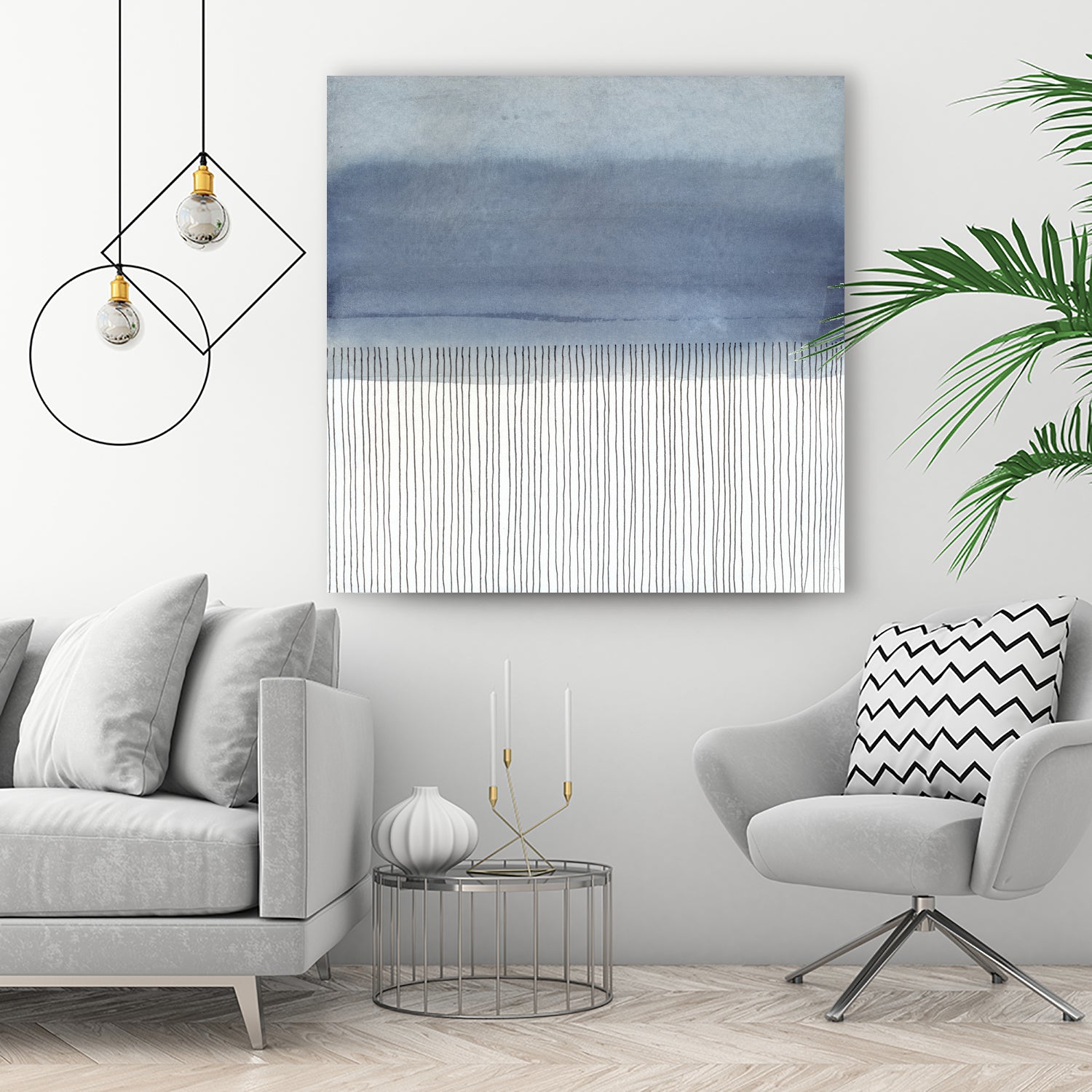 Looks Like Rain by Mariam Cisse on GIANT ART - blue mixed media