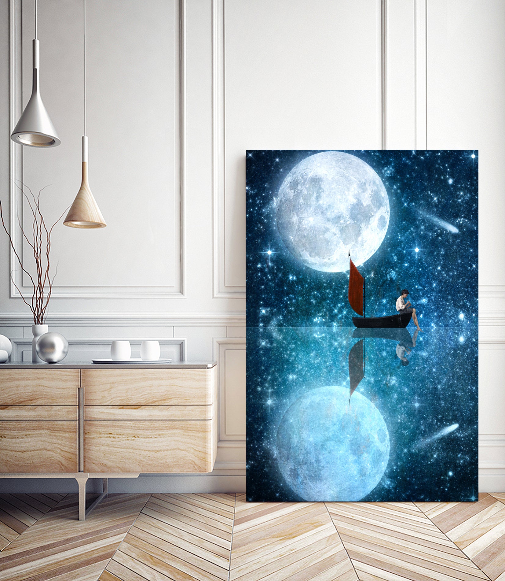 The Moon and Me by Diogo Veríssimo on GIANT ART - blue photo manipulation