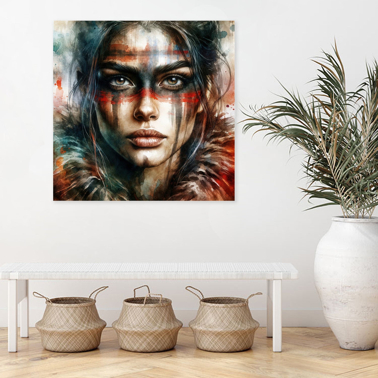 Watercolor Warrior Woman #2 by Isabel Cerdá Muñoz on GIANT ART - red digital painting