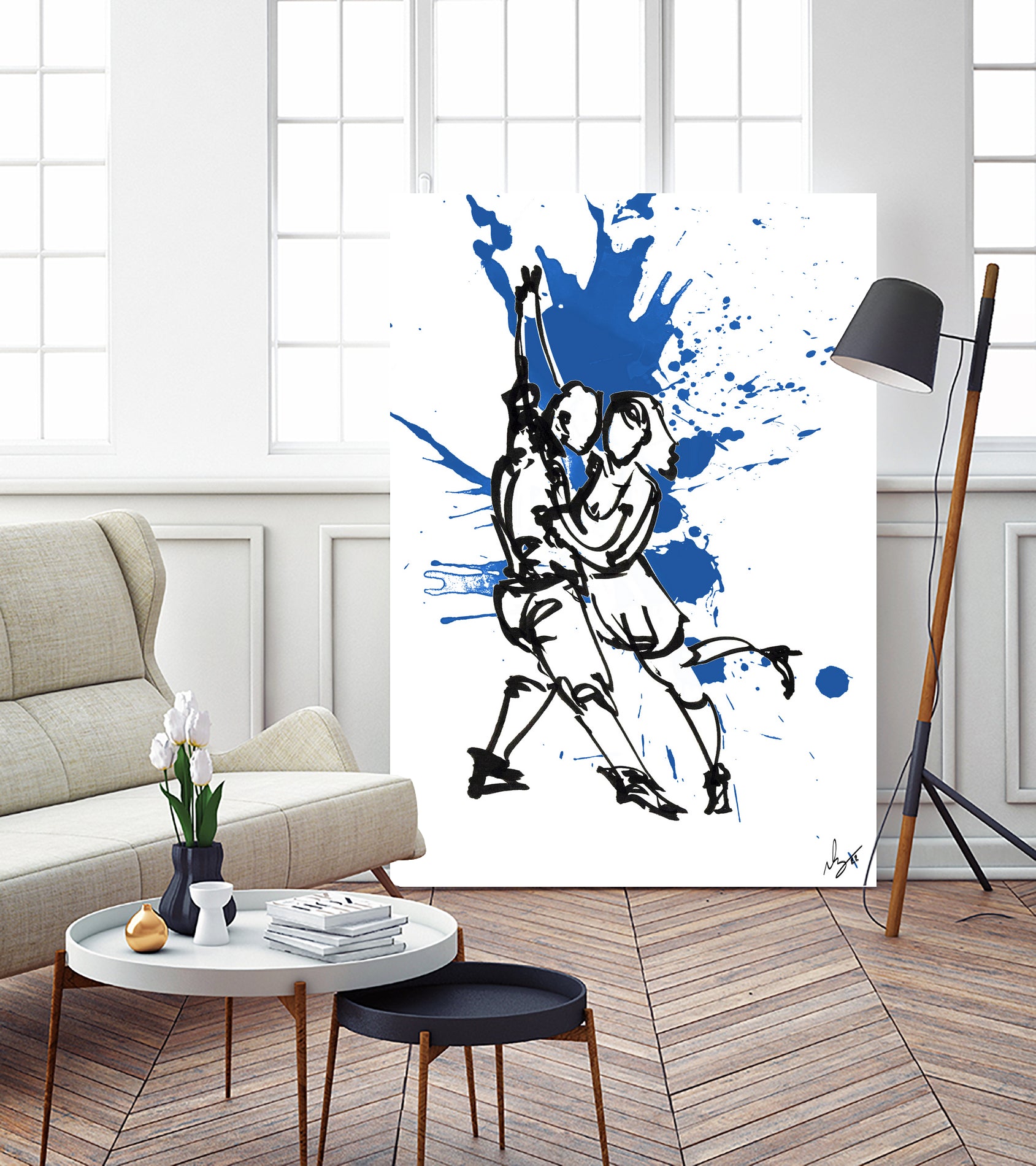 DancInk folks-37 by Nicolas Lachance-Brais on GIANT ART - blue digital painting