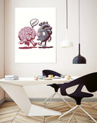 brain fighting with heart by edson ramos on GIANT ART - red digital drawing