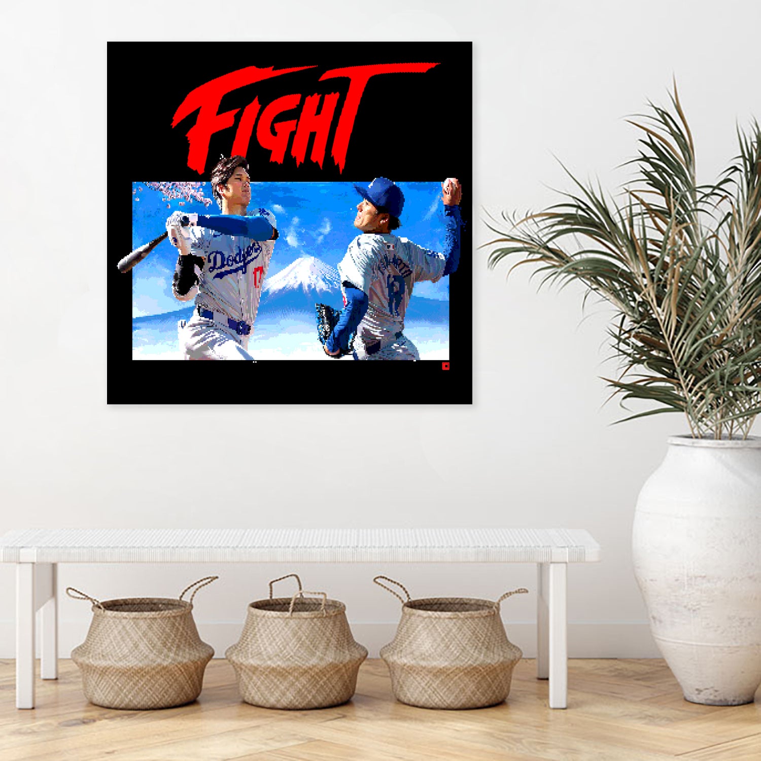 16-bit Fighters by Claudia Labarca on GIANT ART - blue digital painting