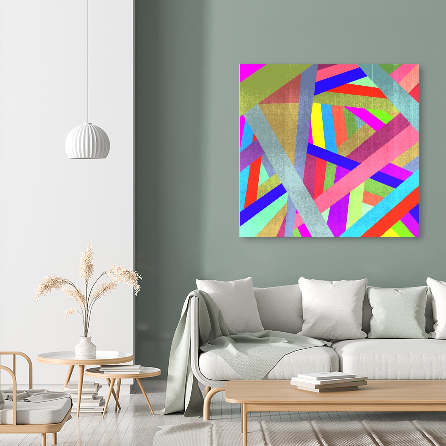 STRIPES II by Anthony Foronda on GIANT ART - pink vector illustration