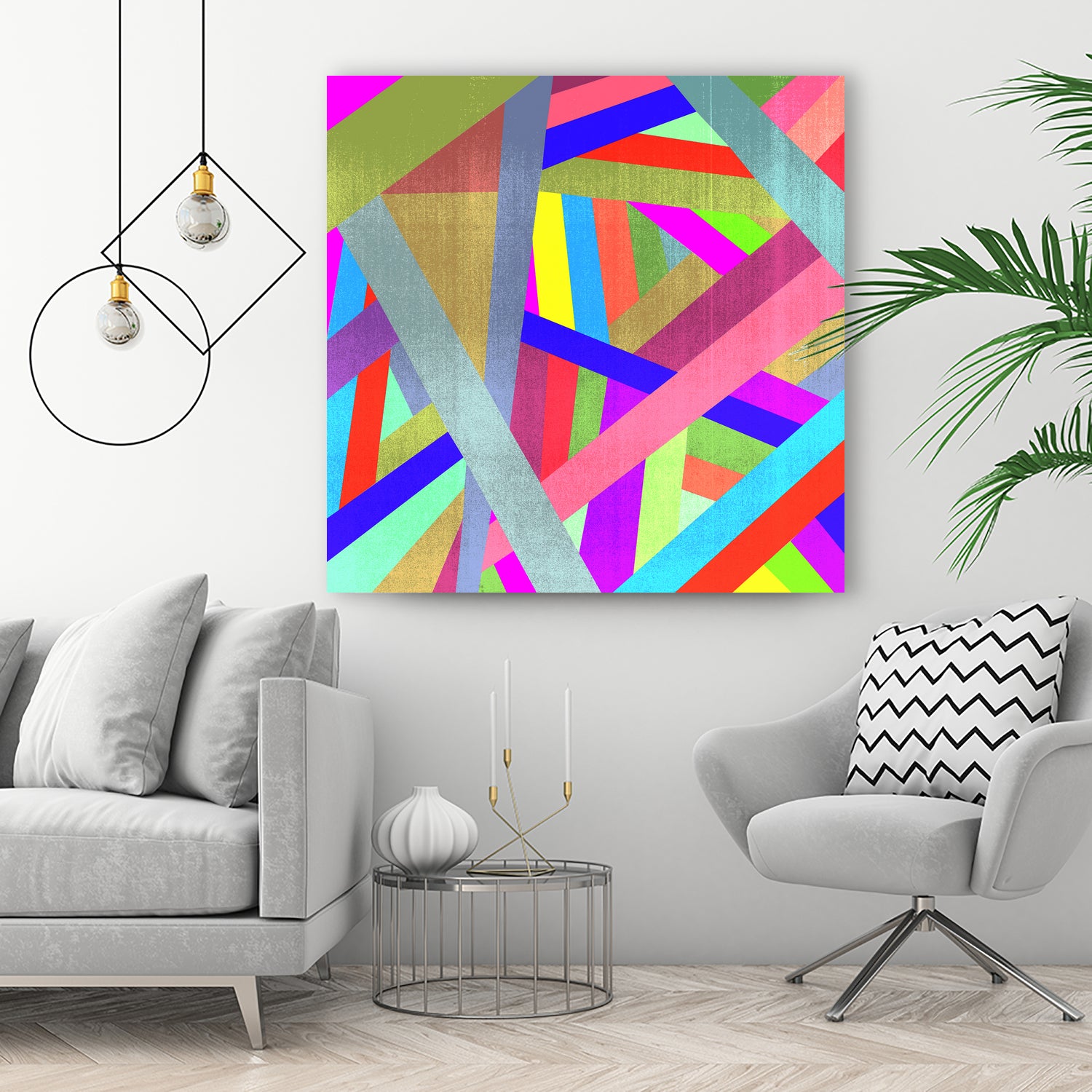 STRIPES II by Anthony Foronda on GIANT ART - pink vector illustration