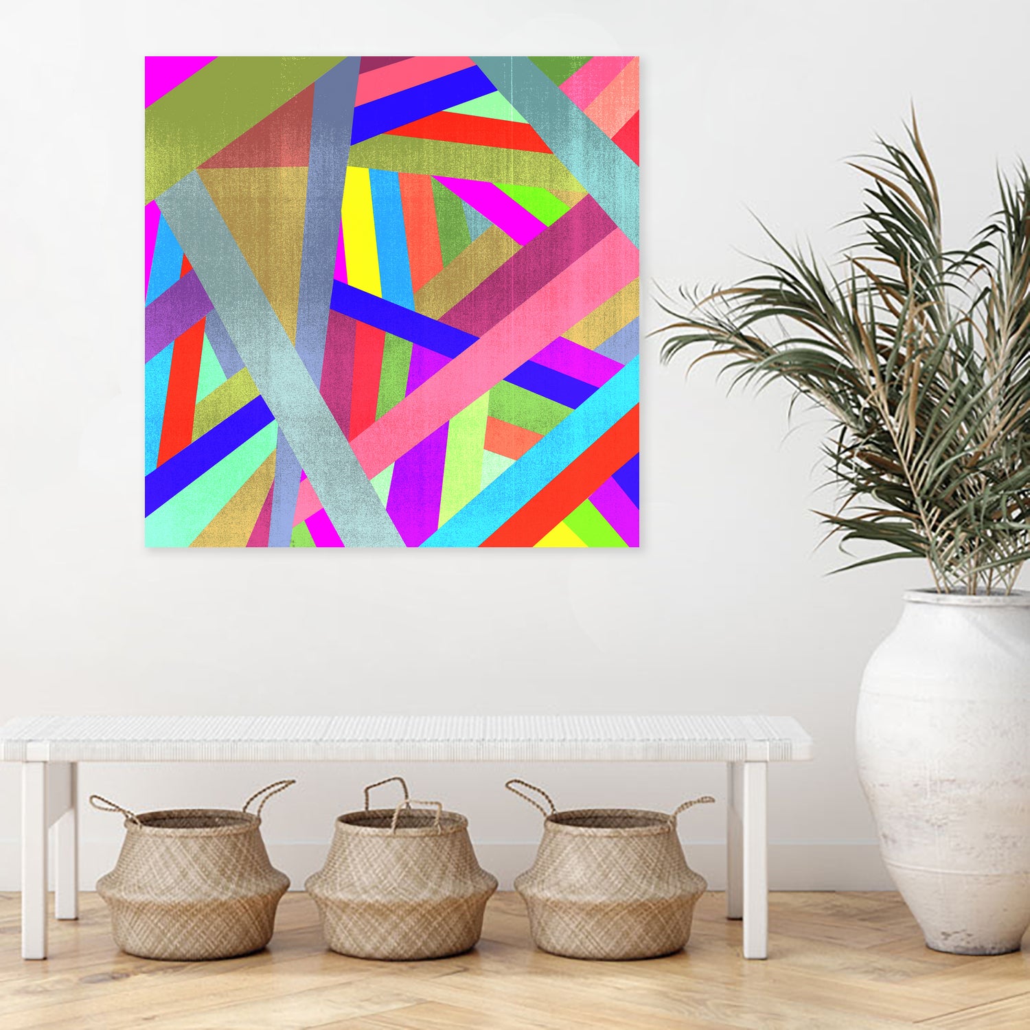 STRIPES II by Anthony Foronda on GIANT ART - pink vector illustration