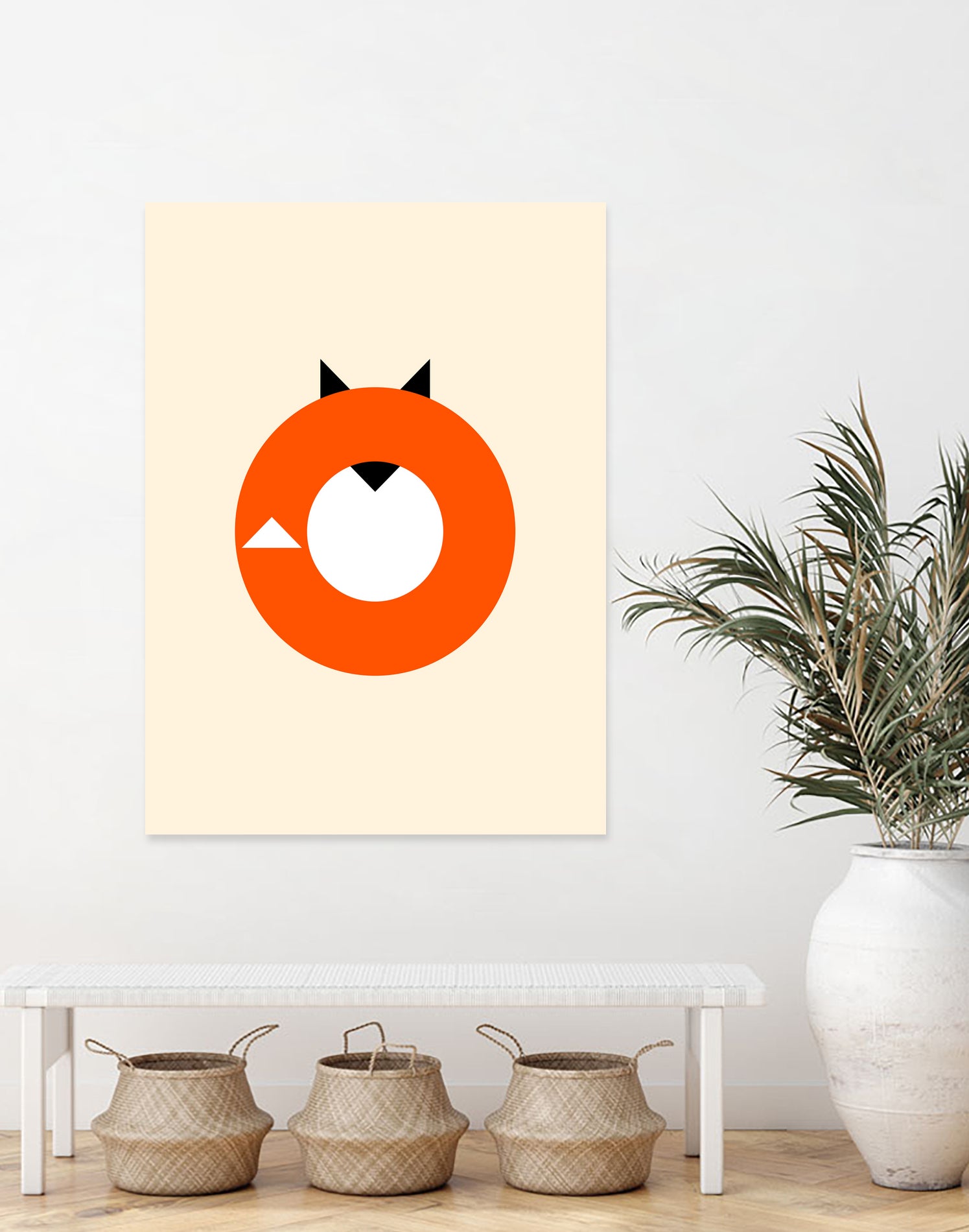 A Most Minimalist Fox by Nicholas Ely on GIANT ART - white vector illustration