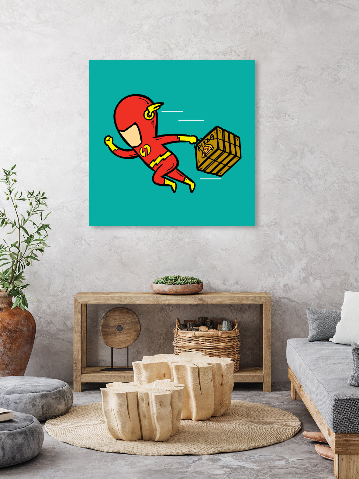 Part Time Job - Pizza House by Chow Hon Lam on GIANT ART - red digital drawing