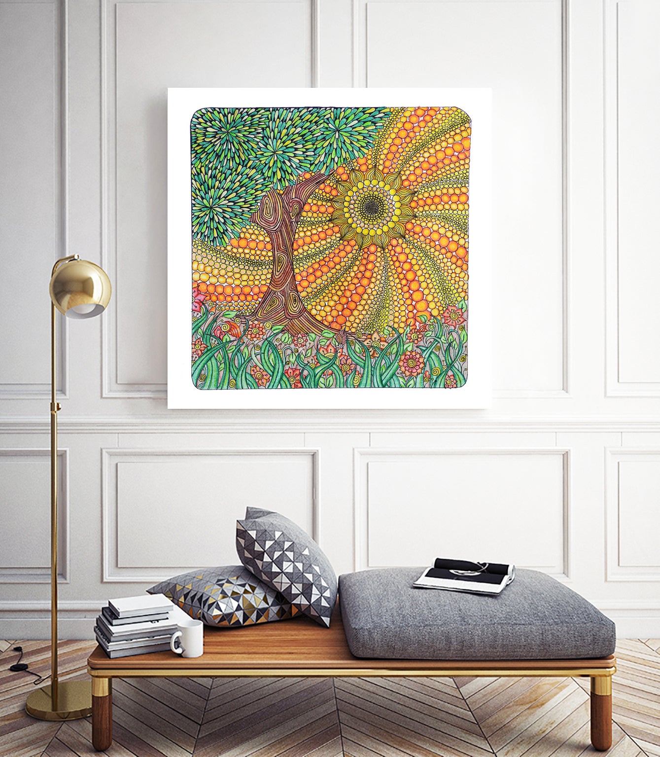 Sunny day by Ranka Stevic on GIANT ART - orange mixed media