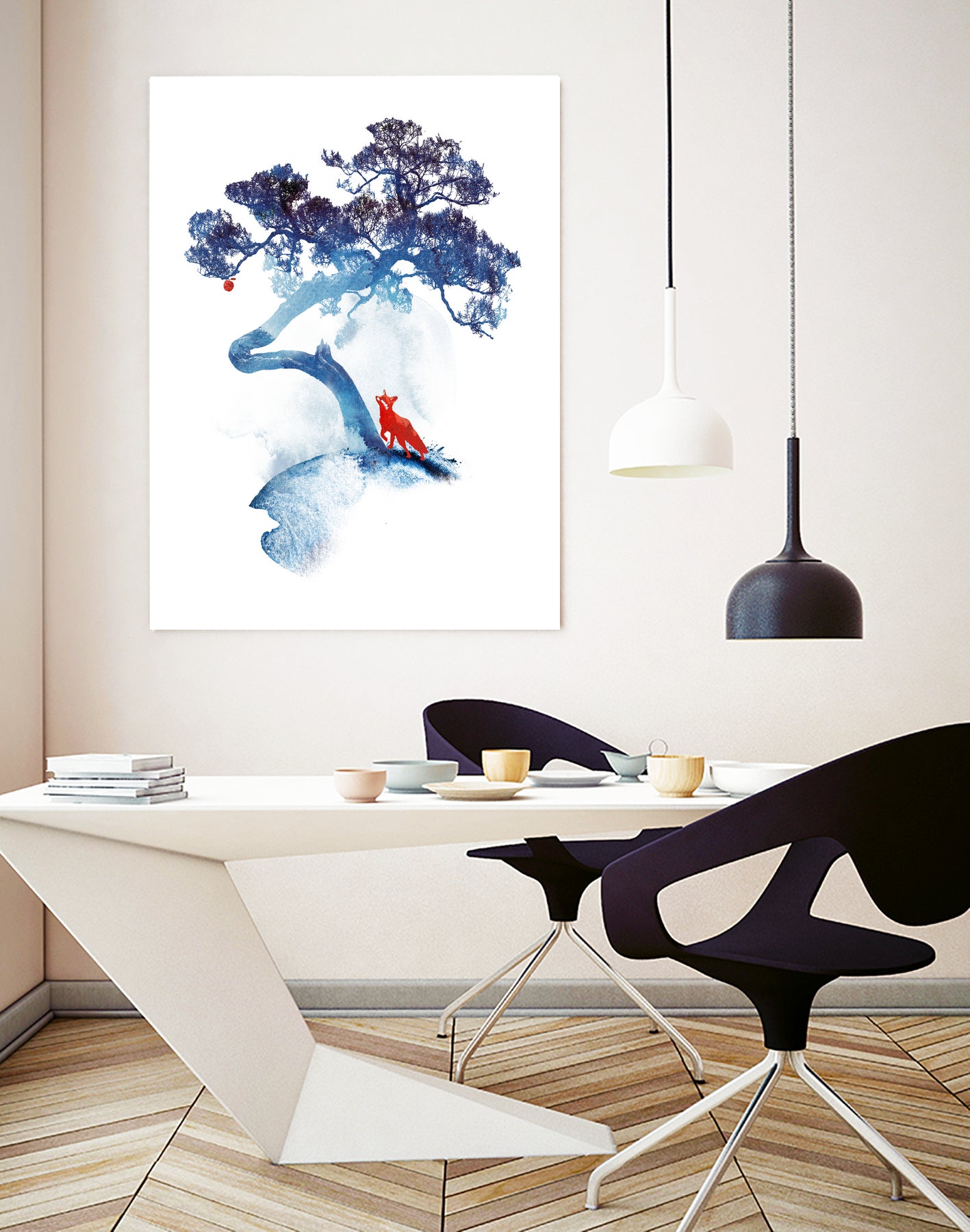 The last apple tree by Robert Farkas on GIANT ART - blue digital painting