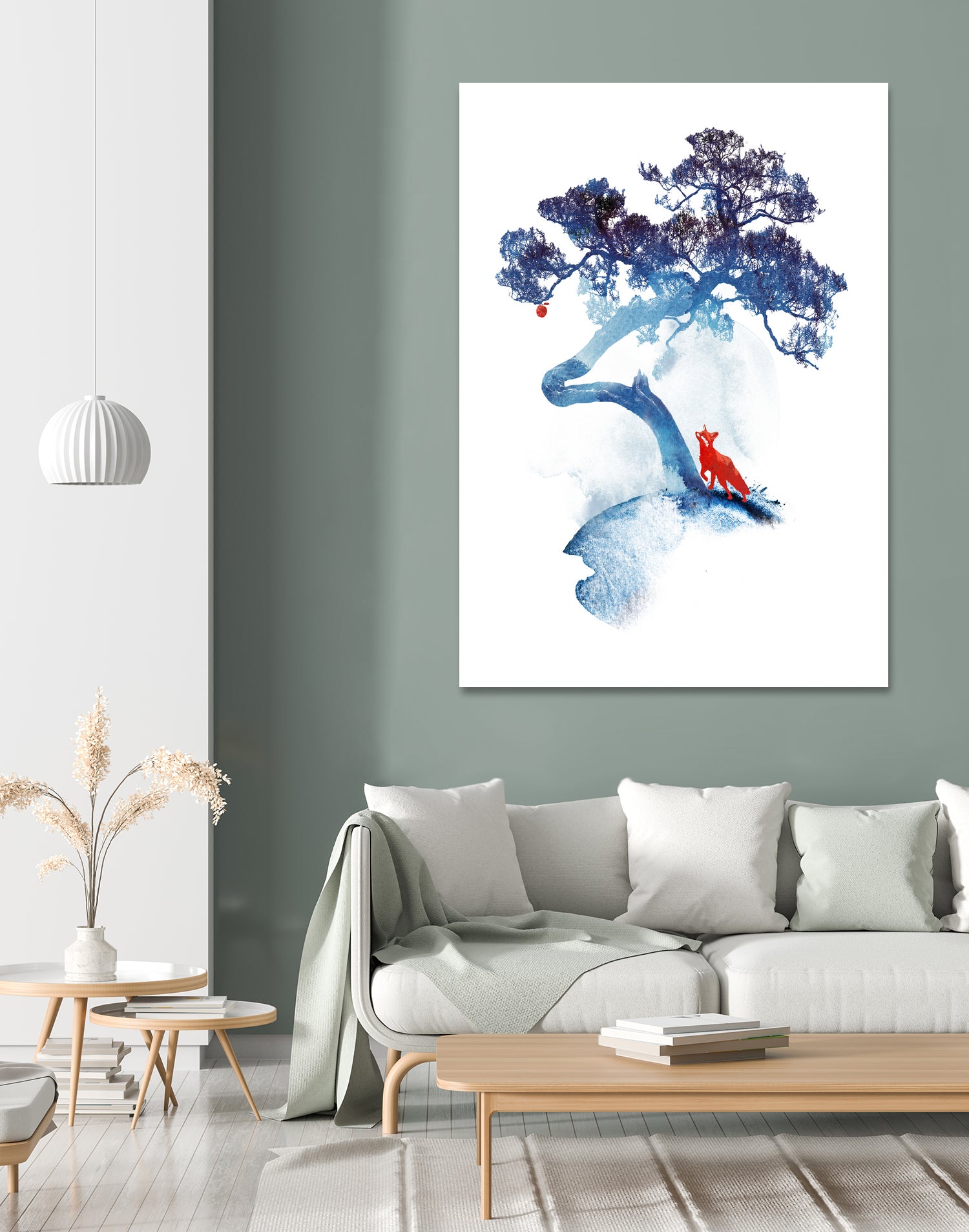 The last apple tree by Robert Farkas on GIANT ART - blue digital painting