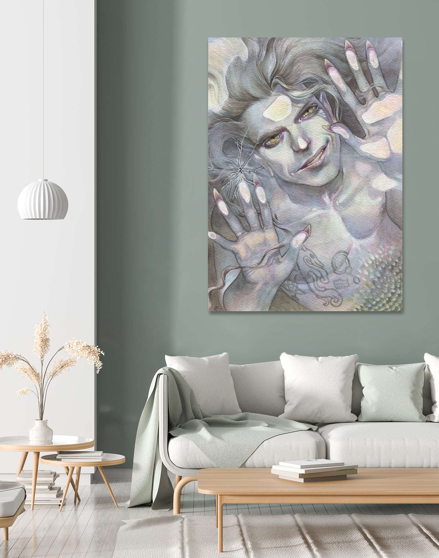 Merman of Orkney by Roisin Kelly on GIANT ART - blue character design