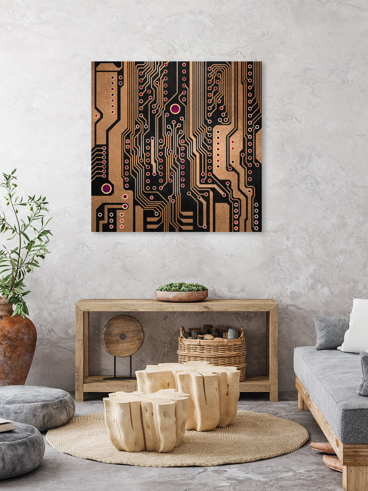 PCB / Version 3 by Elisabeth Fredriksson on GIANT ART - yellow digital painting