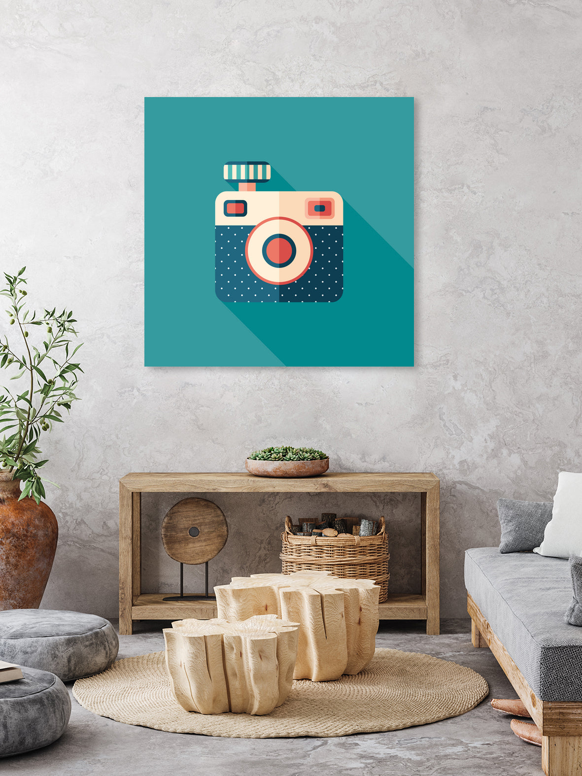 Hipster Camera by Yury Velikanov on GIANT ART - white vector illustration