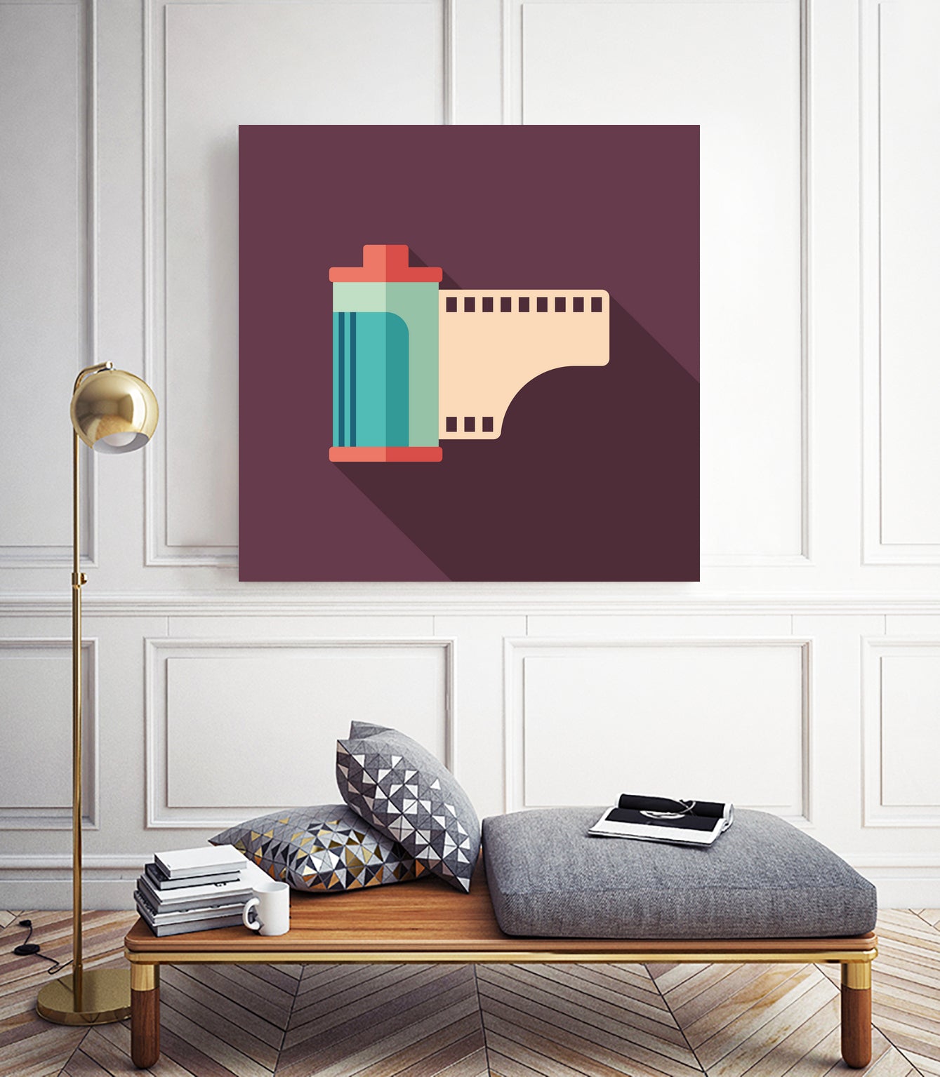 Camera Film Roll by Yury Velikanov on GIANT ART - white vector illustration