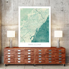 Barcelona Map Blue by Hubert Roguski on GIANT ART - blue digital painting