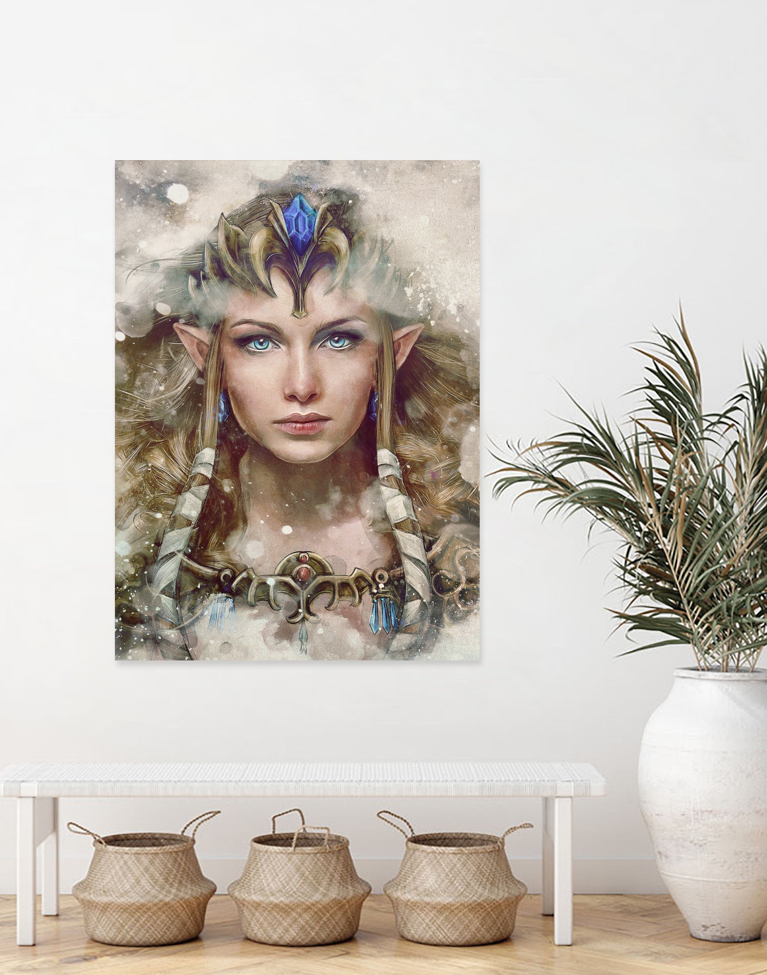 Epic Princess Zelda Portrait by Barrett Biggers on GIANT ART - brown digital painting
