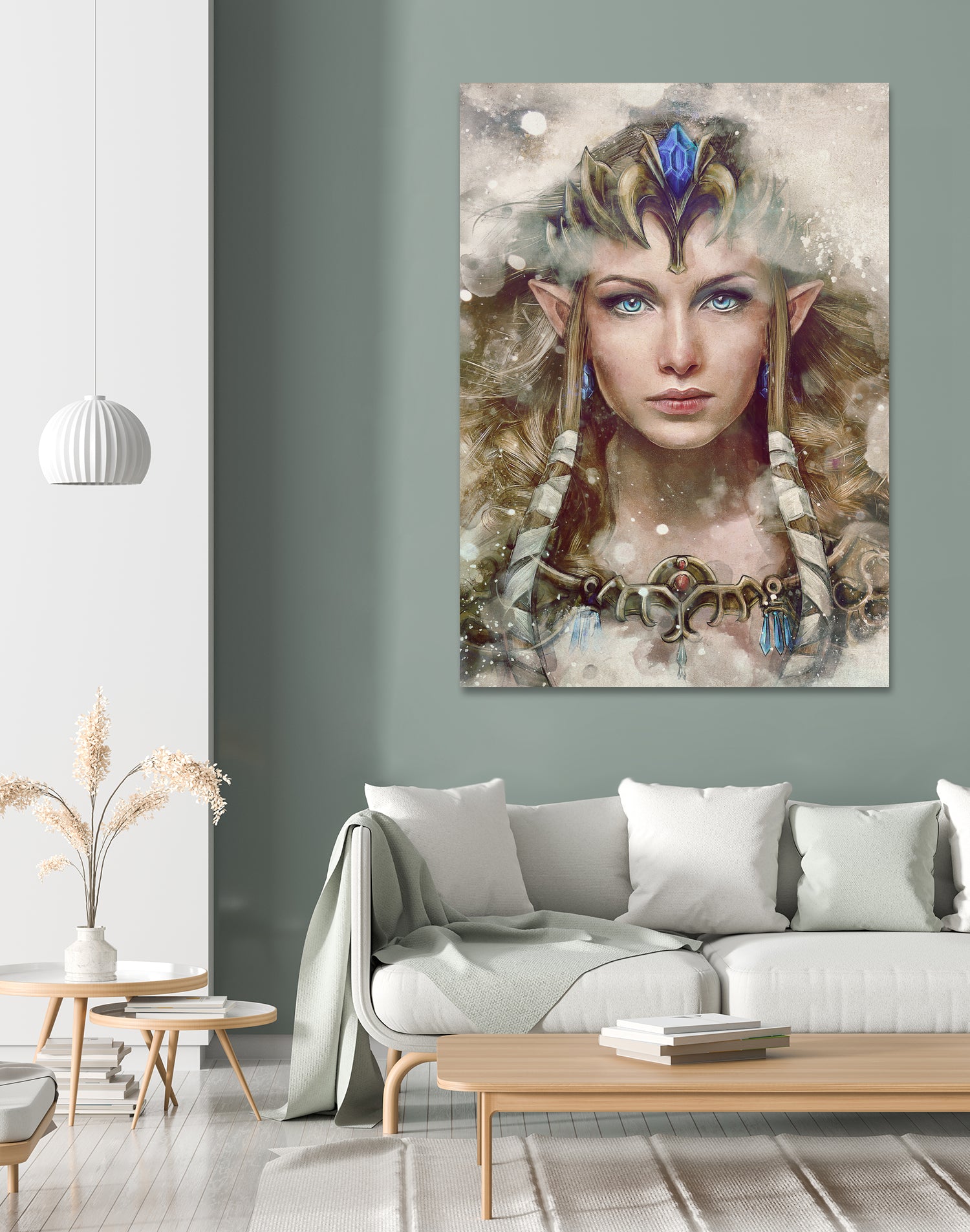 Epic Princess Zelda Portrait by Barrett Biggers on GIANT ART - brown digital painting