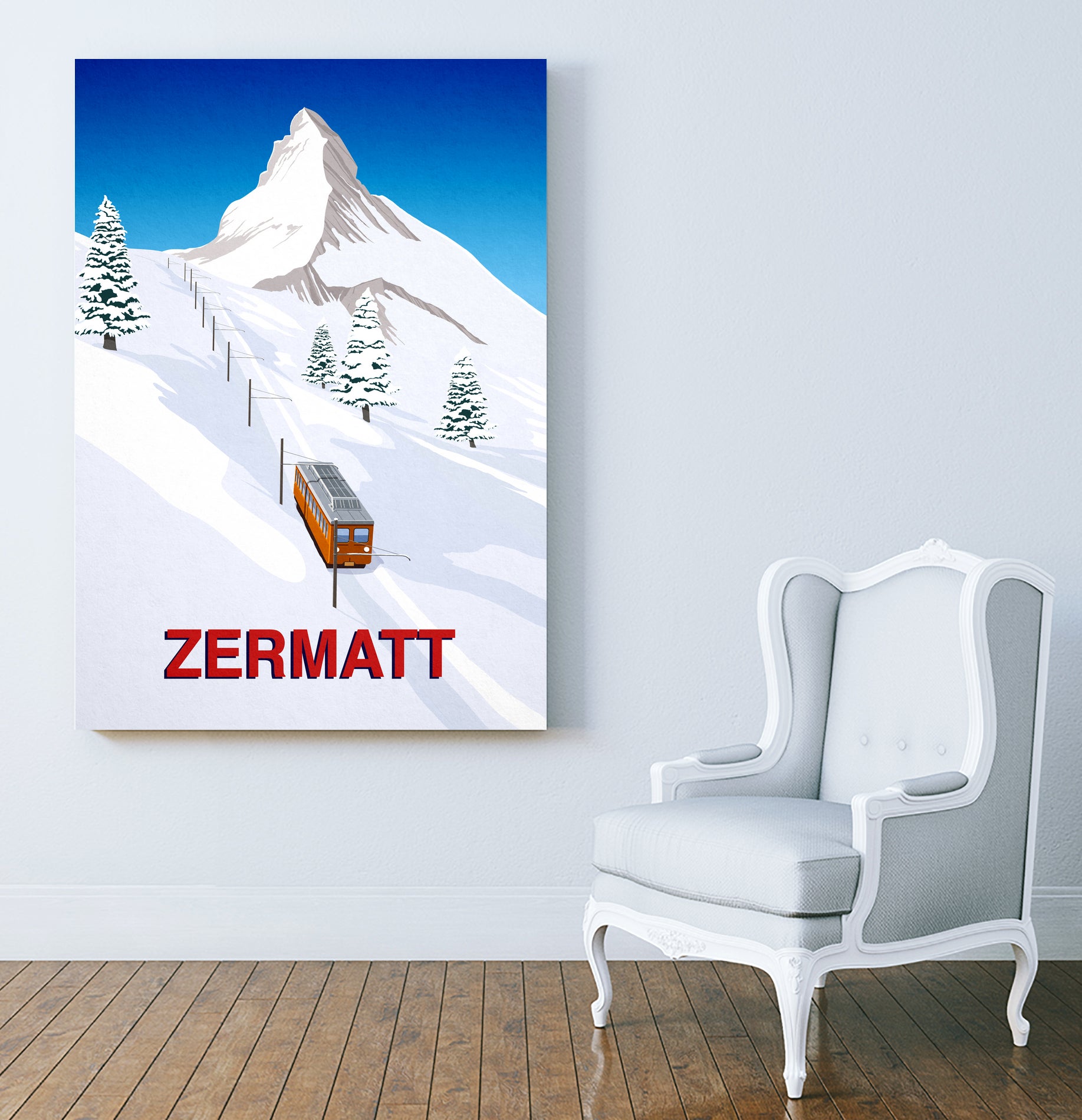 ZERMATT by Steve Ash on GIANT ART - white digital painting