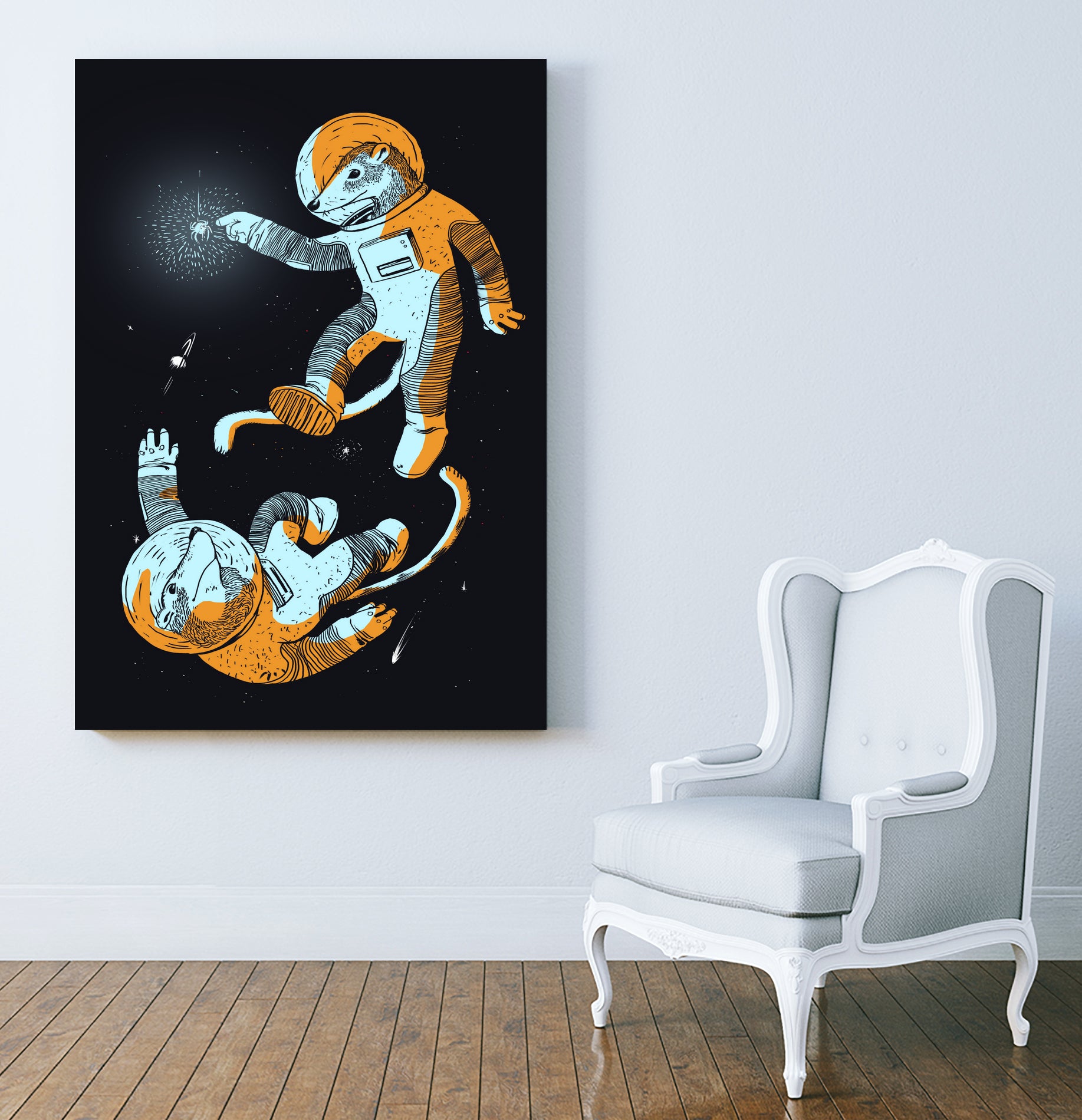 Coatis by Jerry Padilla on GIANT ART - black digital painting