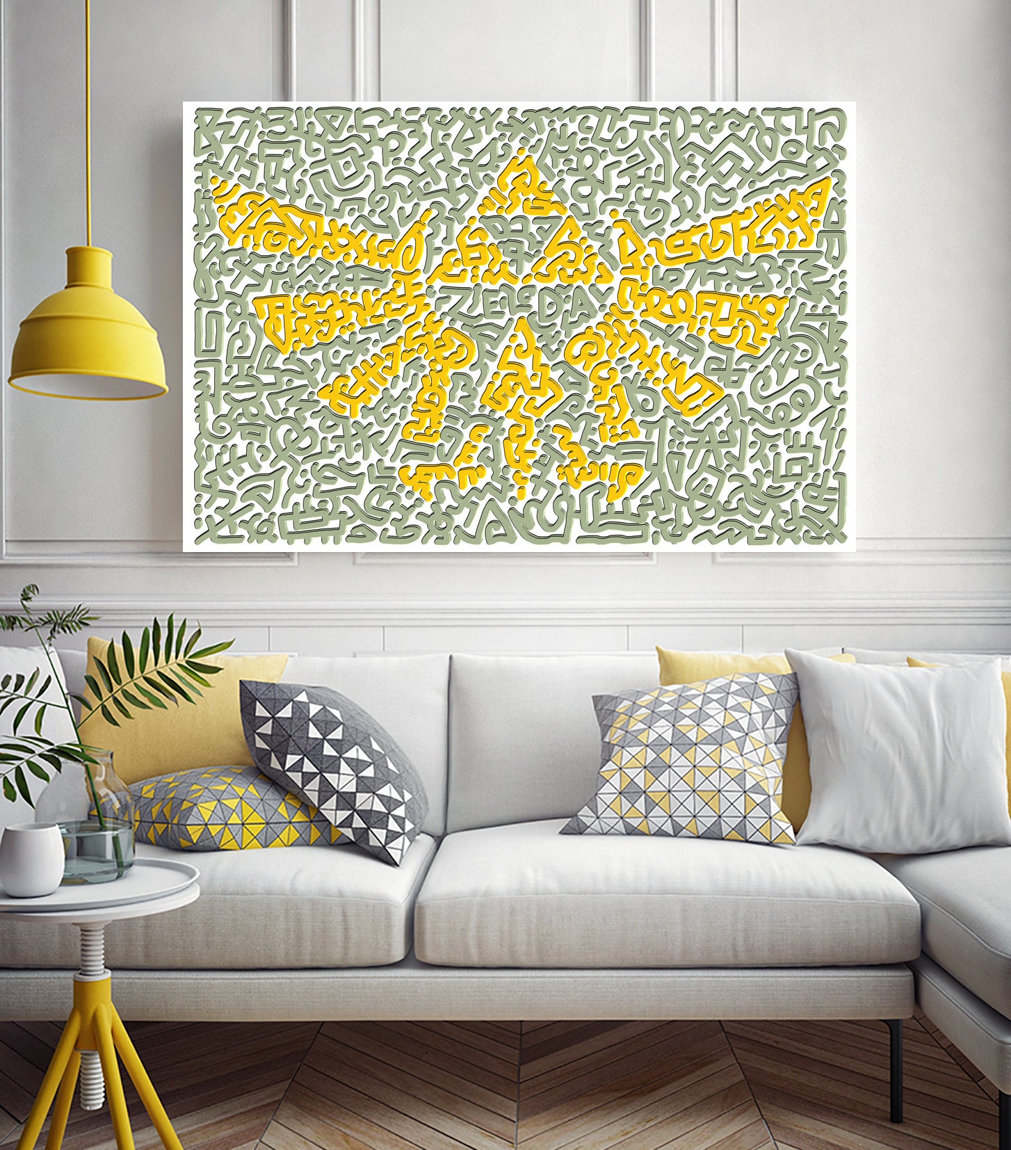 The Triforce by Caroline BESSIERES on GIANT ART - yellow digital drawing