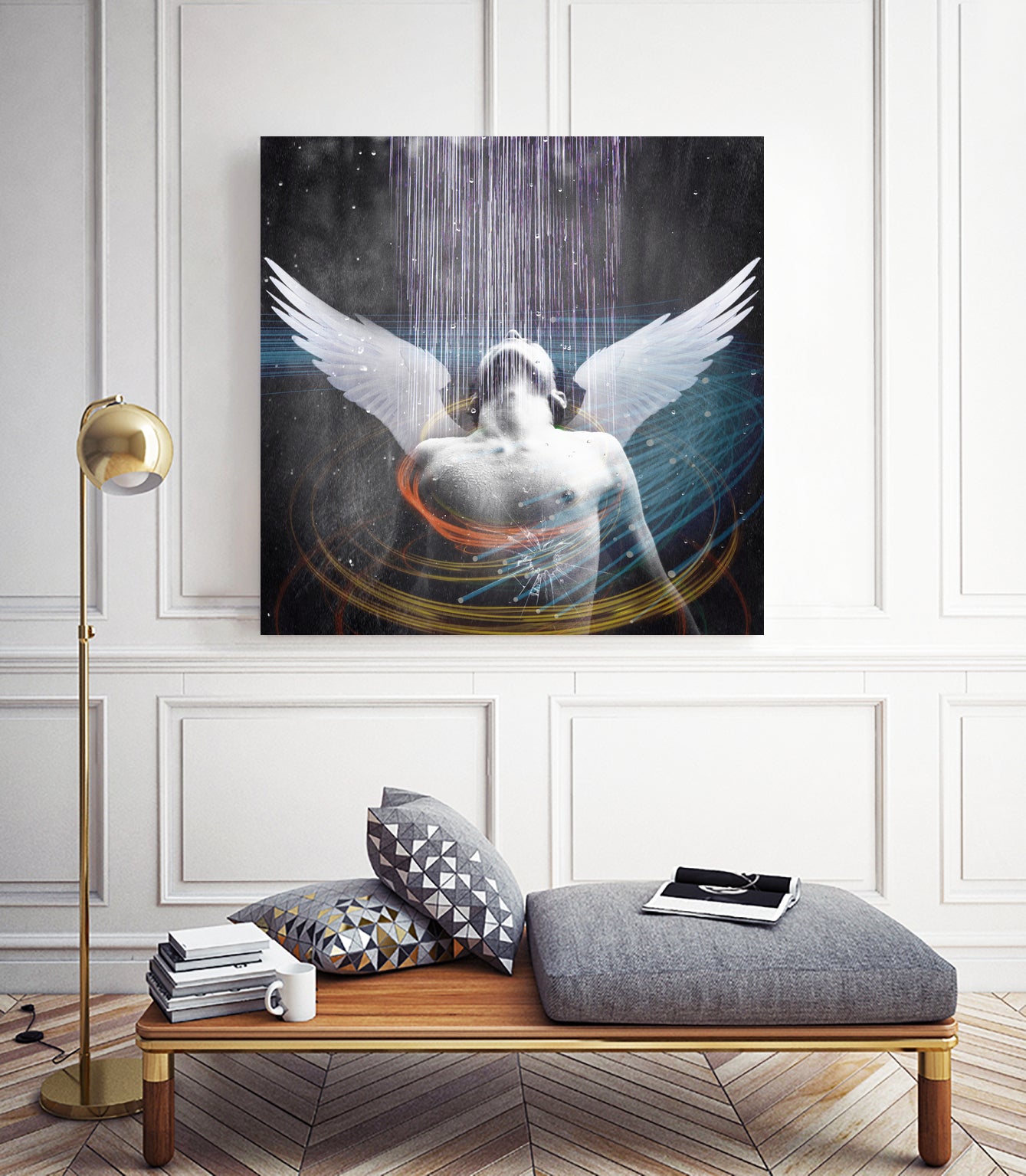 dark rain angel by Vin Zzep on GIANT ART - white photo illustration