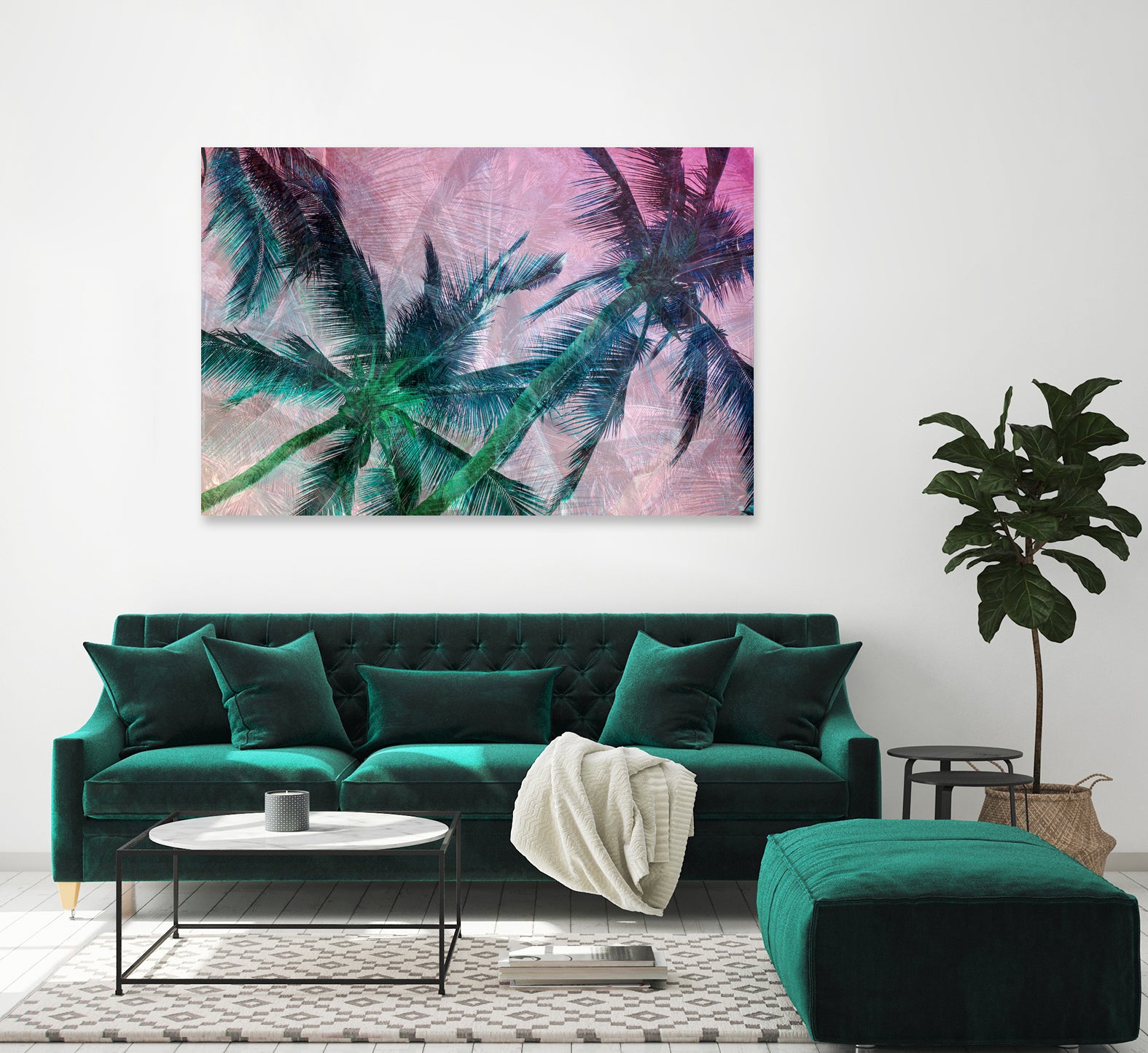 Textured Palms II by Lisa Argyropoulos on GIANT ART - green photo illustration