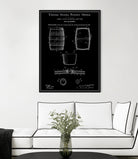 Beer Keg Patent - Black by Finlay McNevin on GIANT ART - black typography